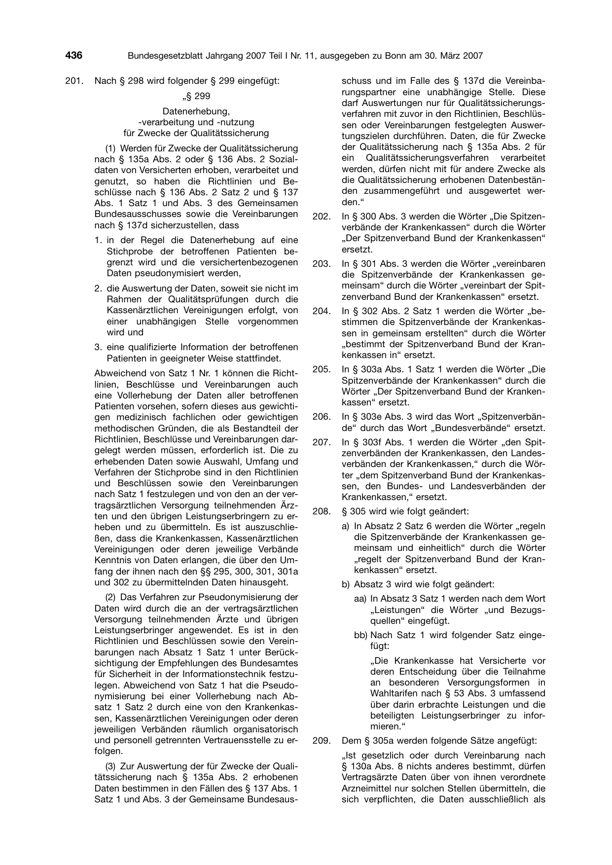 BGBl. 2007, Seite 436 — Originalseite als Abbildung