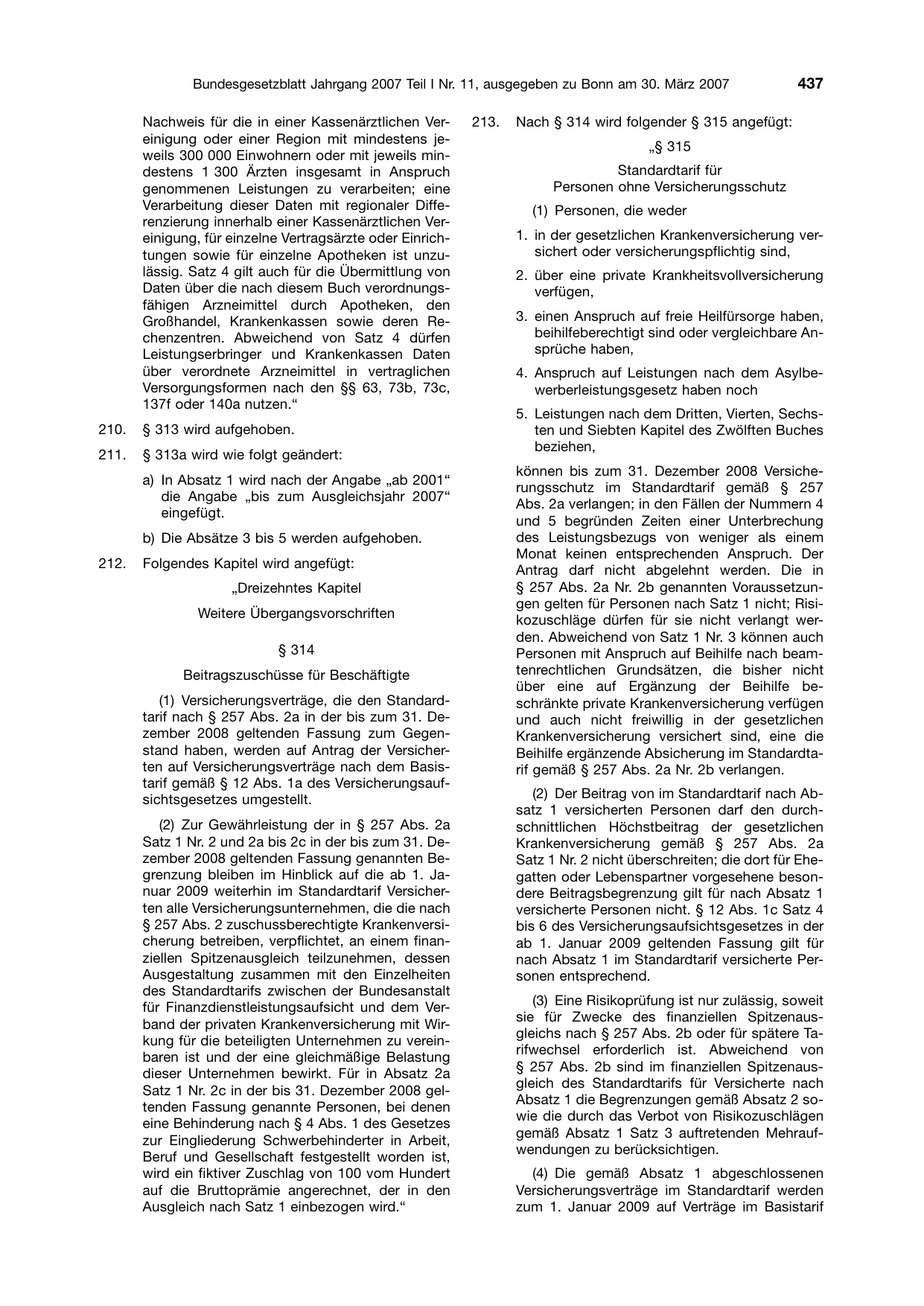 BGBl. 2007, Seite 437 — Originalseite als Abbildung
