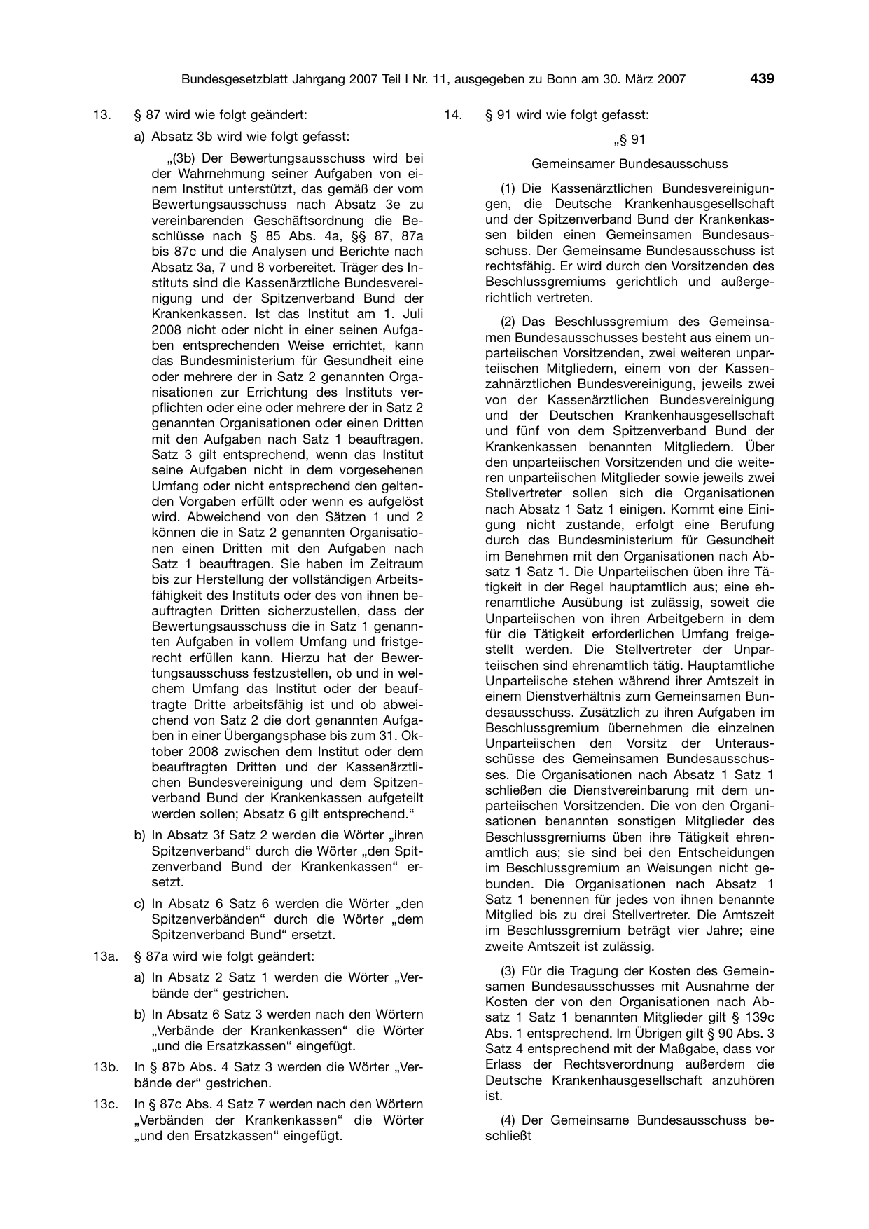 BGBl. 2007, Seite 439 — Originalseite als Abbildung