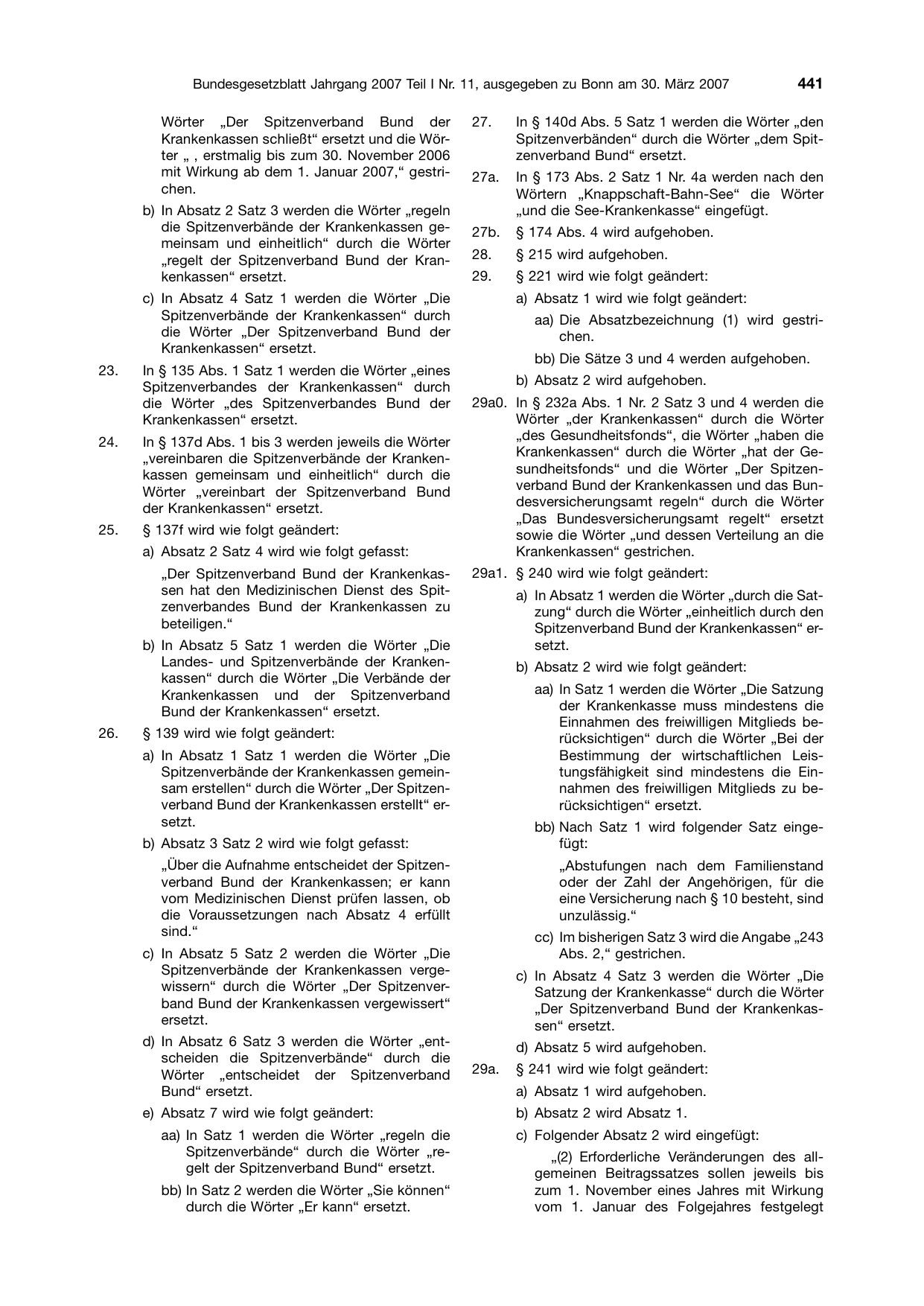 BGBl. 2007, Seite 441 — Originalseite als Abbildung