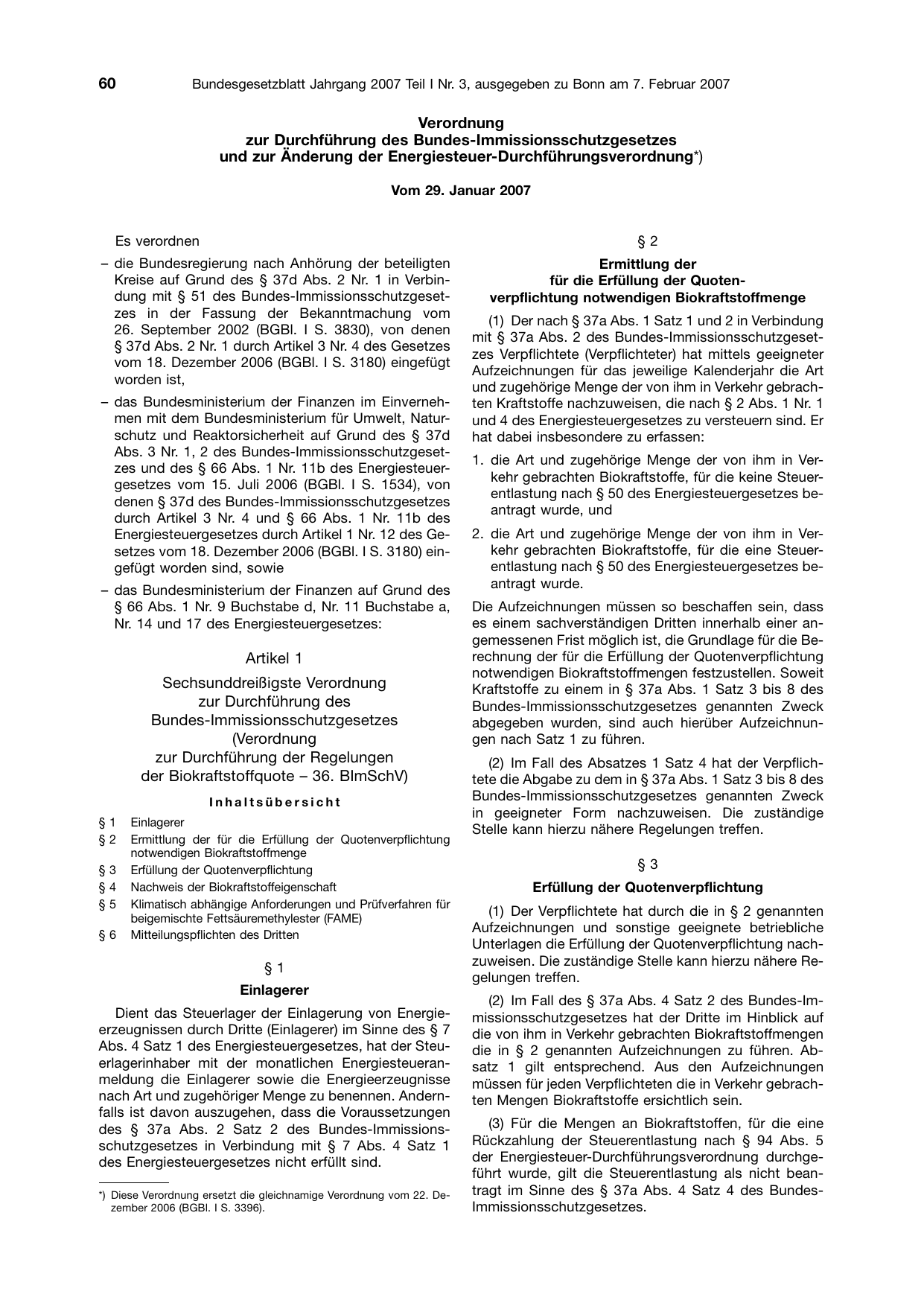 BGBl. 2007, Seite 60 — Originalseite als Abbildung