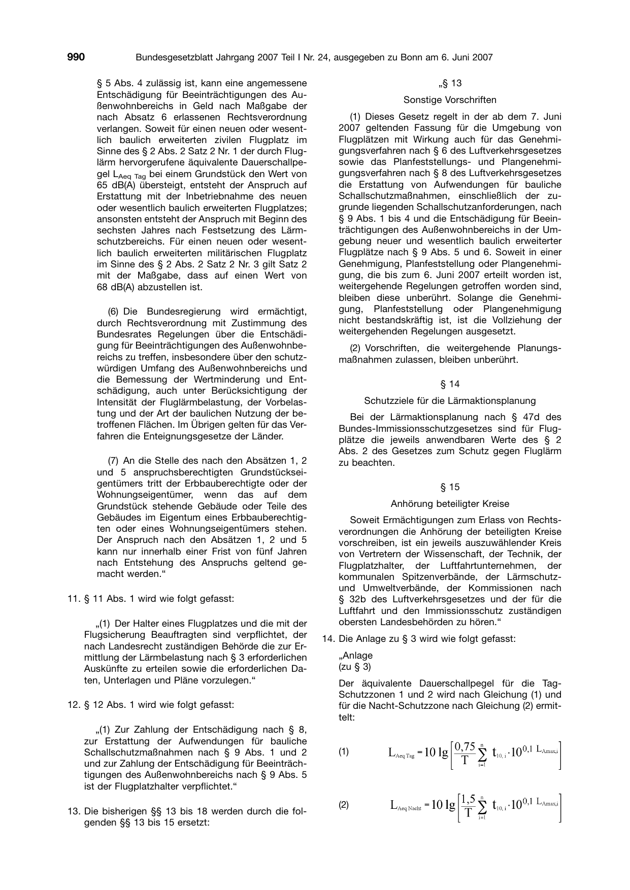 BGBl. 2007, Seite 990 — Originalseite als Abbildung