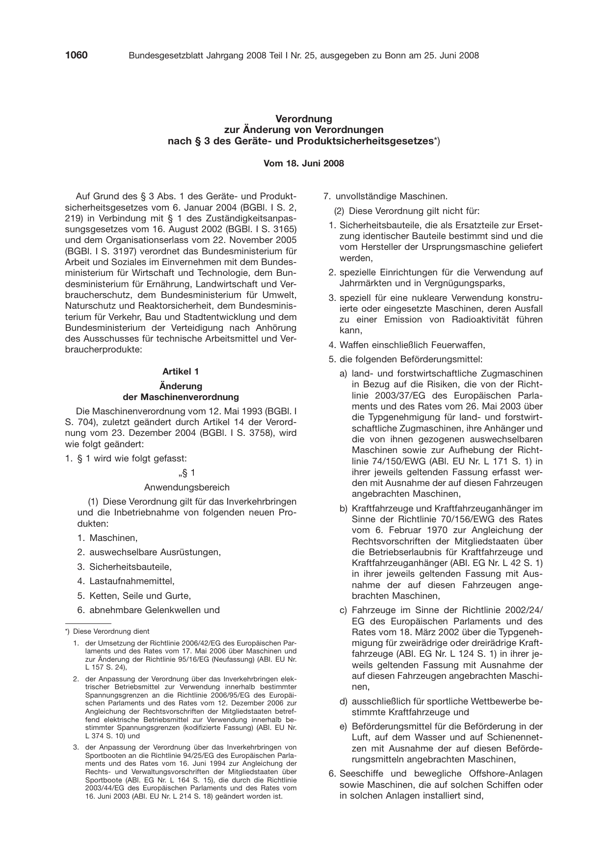 BGBl. 2008, Seite 1060 — Originalseite als Abbildung