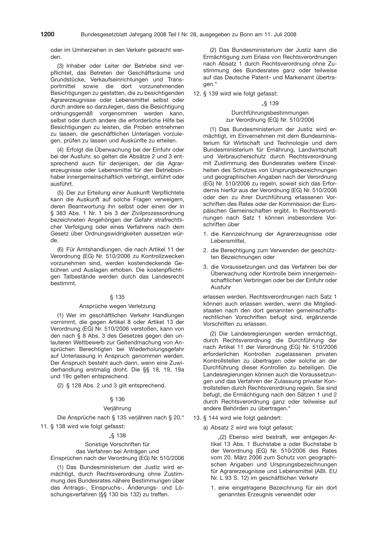 BGBl. 2008, Seite 1200 — Originalseite als Abbildung