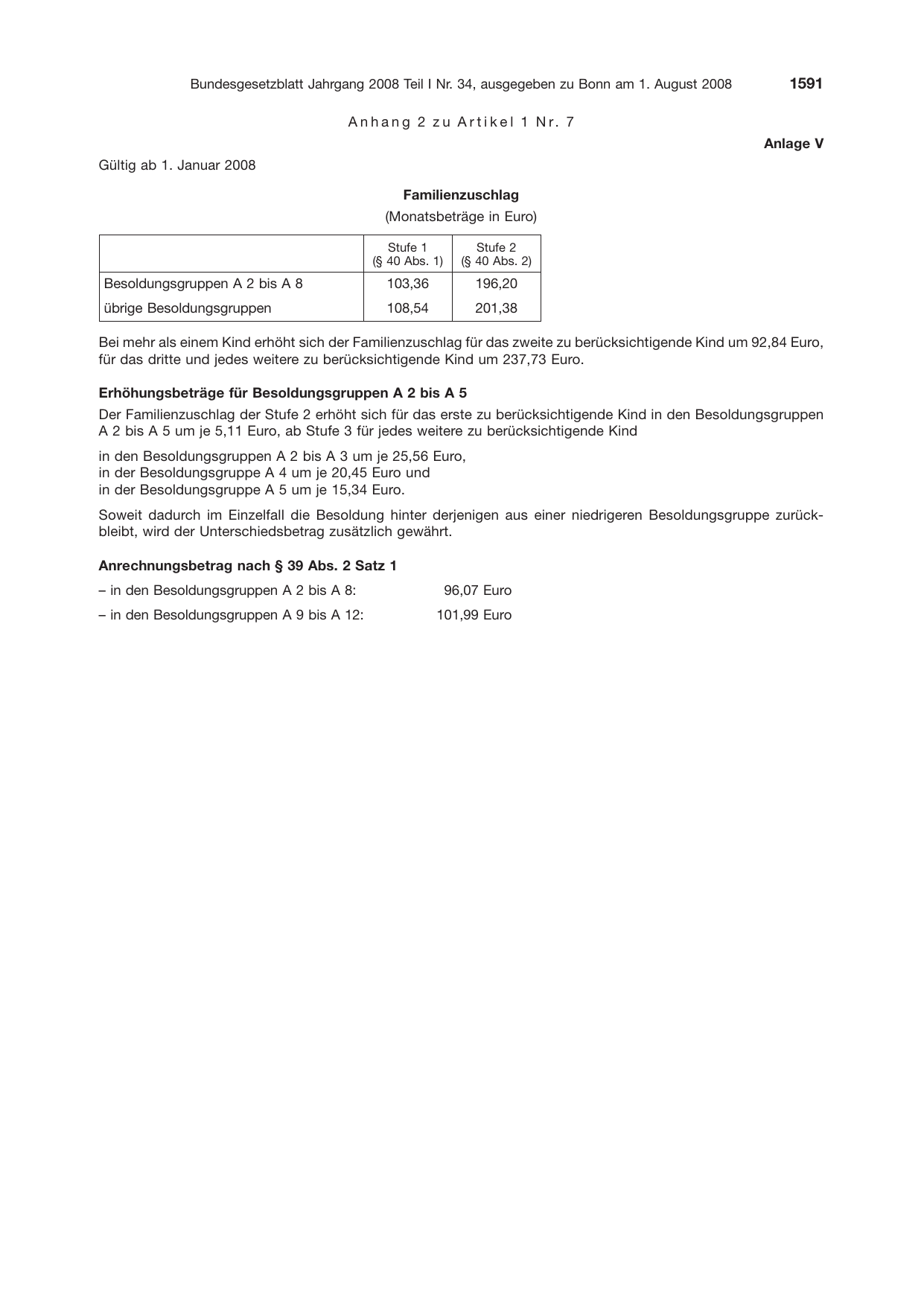 BGBl. 2008, Seite 1591 — Originalseite als Abbildung
