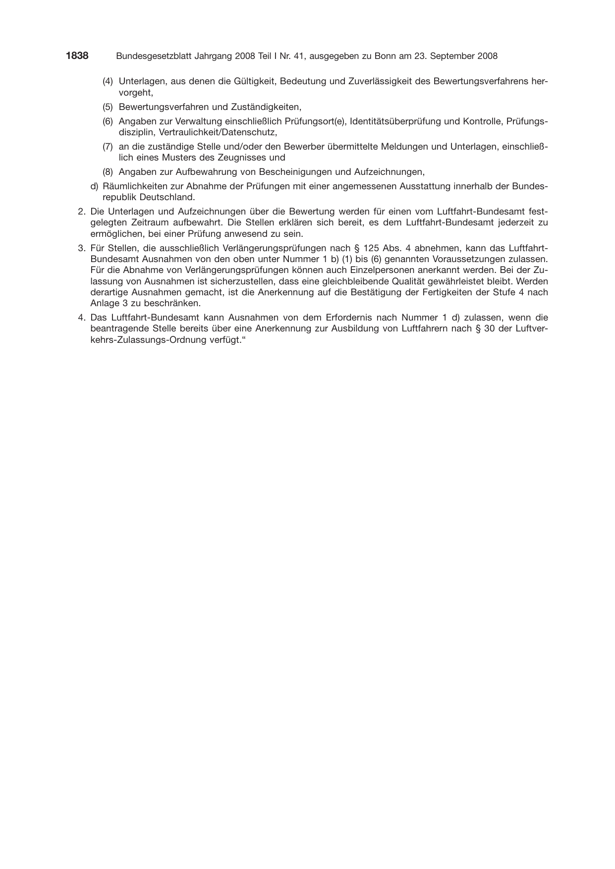 BGBl. 2008, Seite 1838 — Originalseite als Abbildung