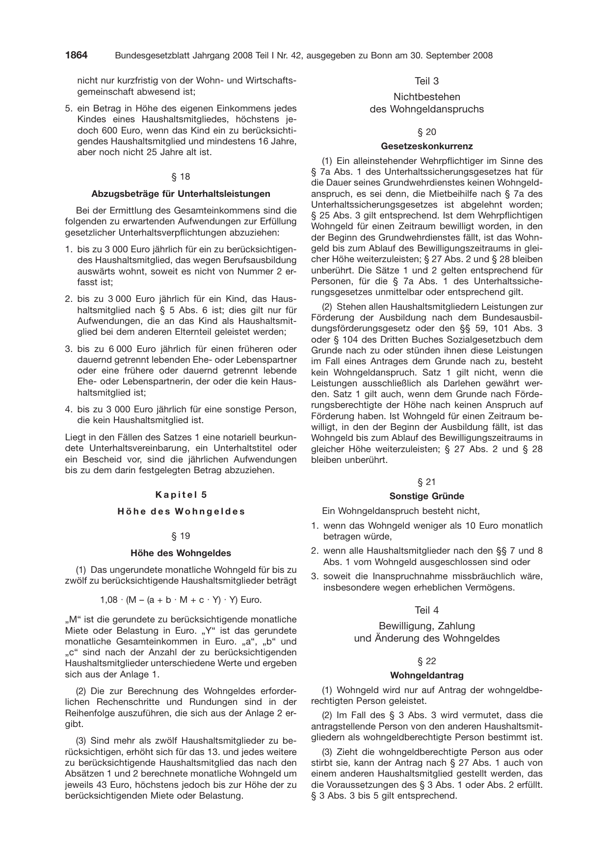 BGBl. 2008, Seite 1864 — Originalseite als Abbildung