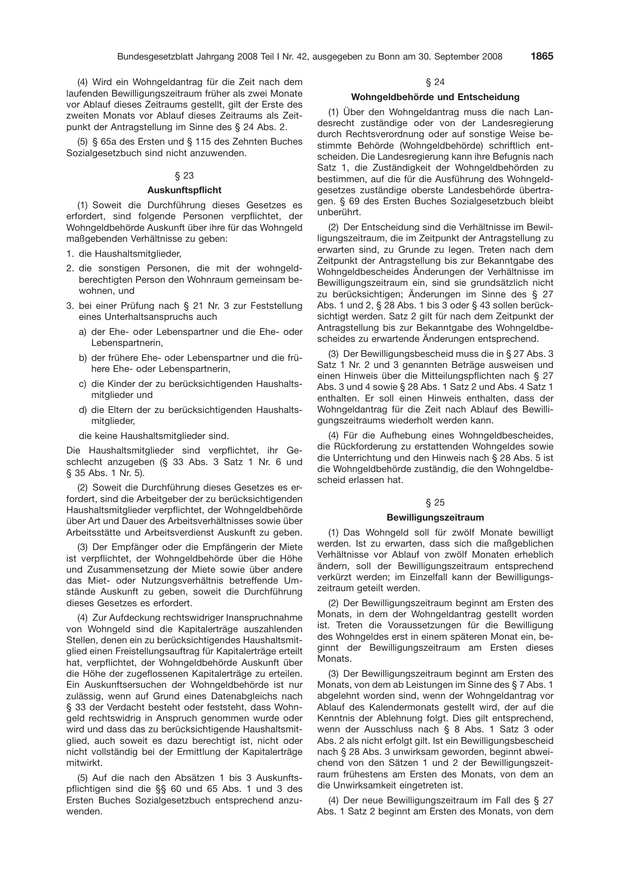 BGBl. 2008, Seite 1865 — Originalseite als Abbildung