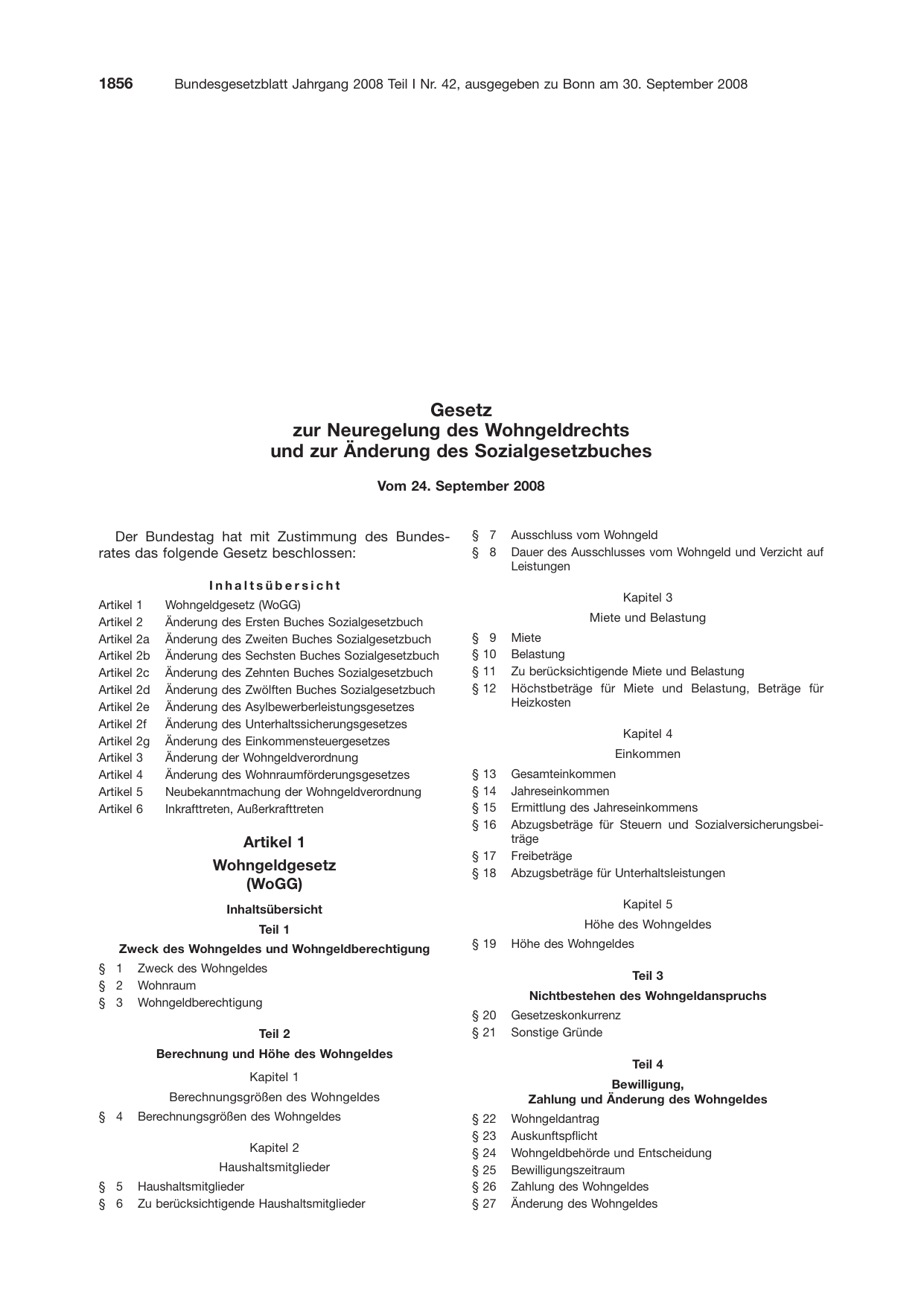 BGBl. 2008, Seite 1856 — Originalseite als Abbildung