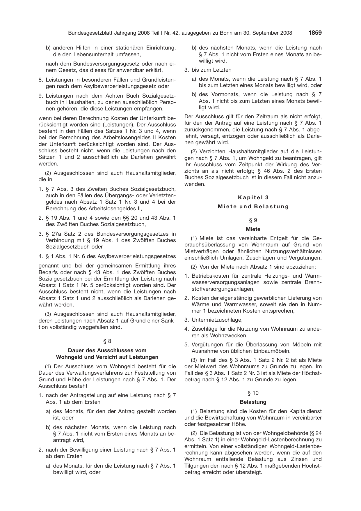 BGBl. 2008, Seite 1859 — Originalseite als Abbildung