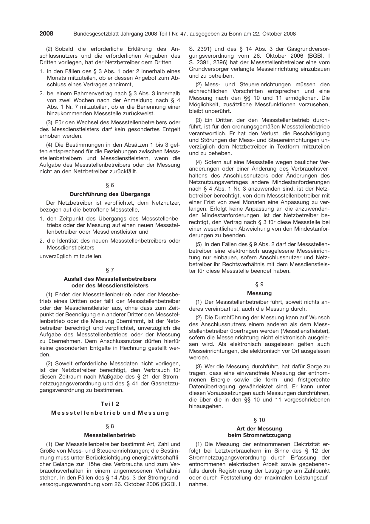 BGBl. 2008, Seite 2008 — Originalseite als Abbildung