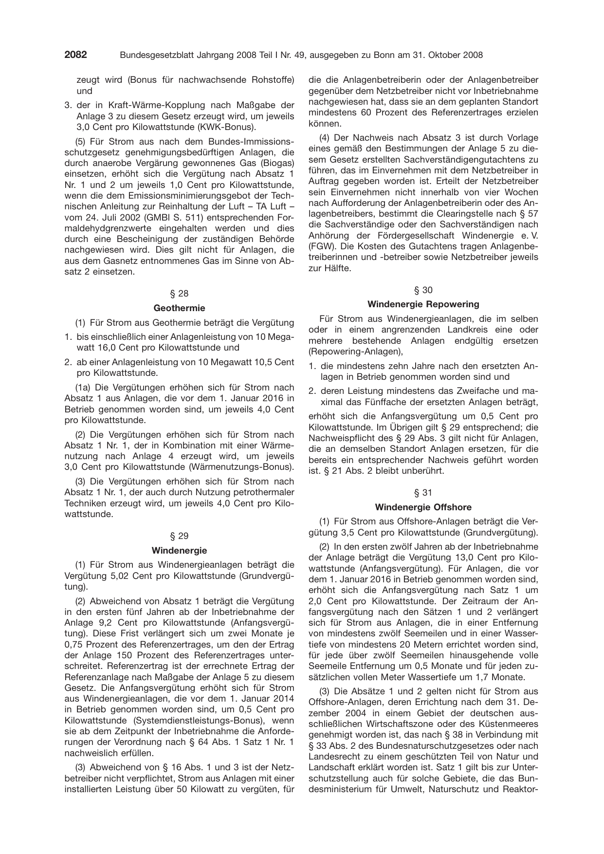 BGBl. 2008, Seite 2082 — Originalseite als Abbildung