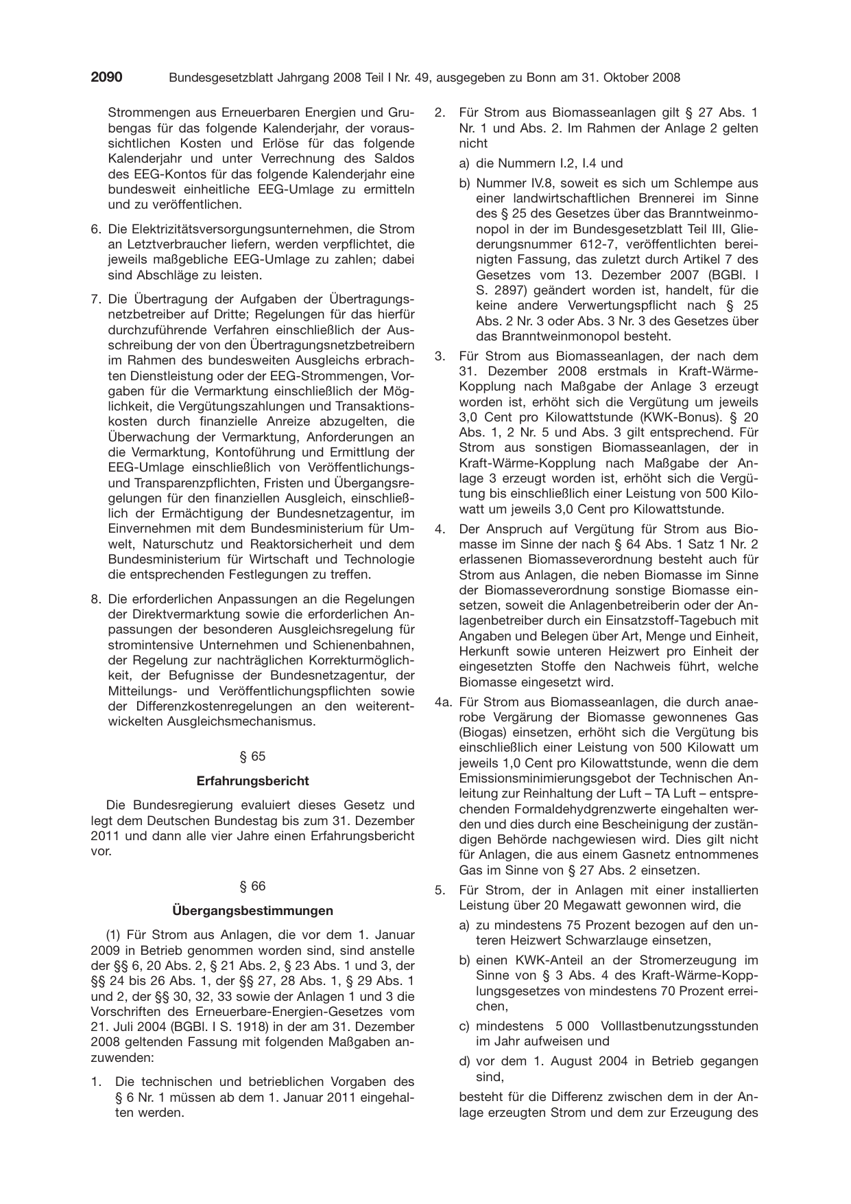 BGBl. 2008, Seite 2090 — Originalseite als Abbildung