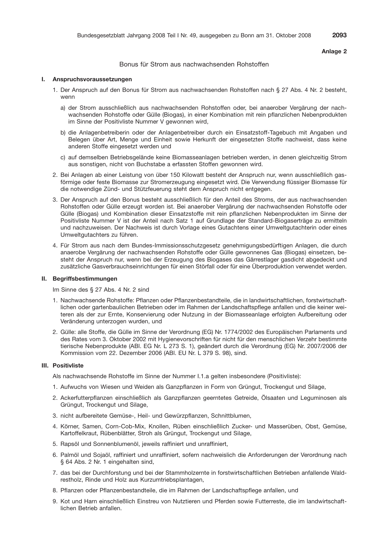 BGBl. 2008, Seite 2093 — Originalseite als Abbildung