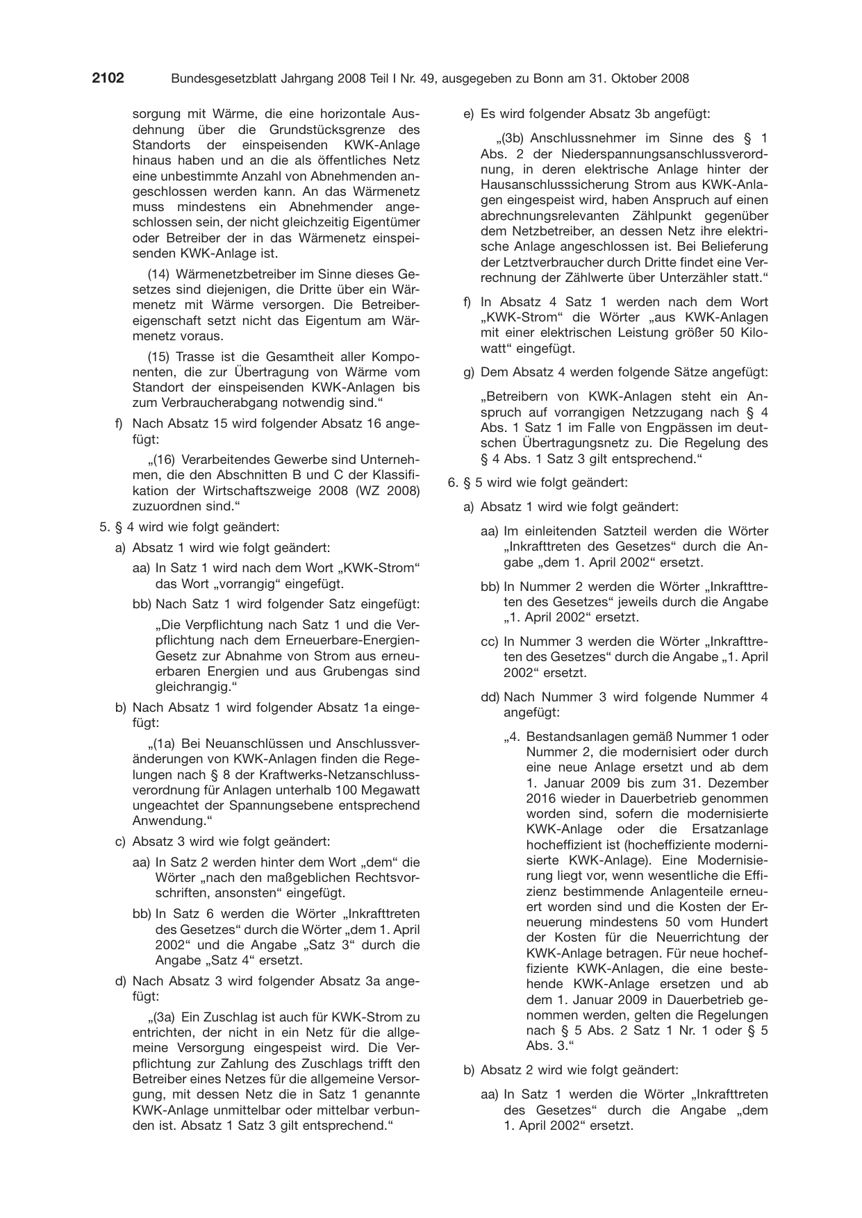 BGBl. 2008, Seite 2102 — Originalseite als Abbildung