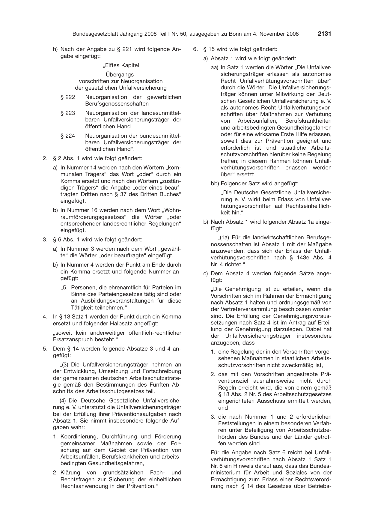 BGBl. 2008, Seite 2131 — Originalseite als Abbildung