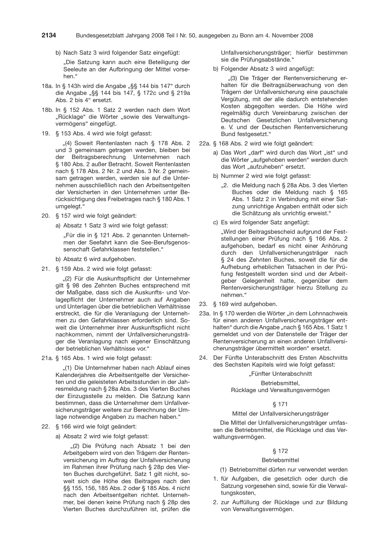 BGBl. 2008, Seite 2134 — Originalseite als Abbildung