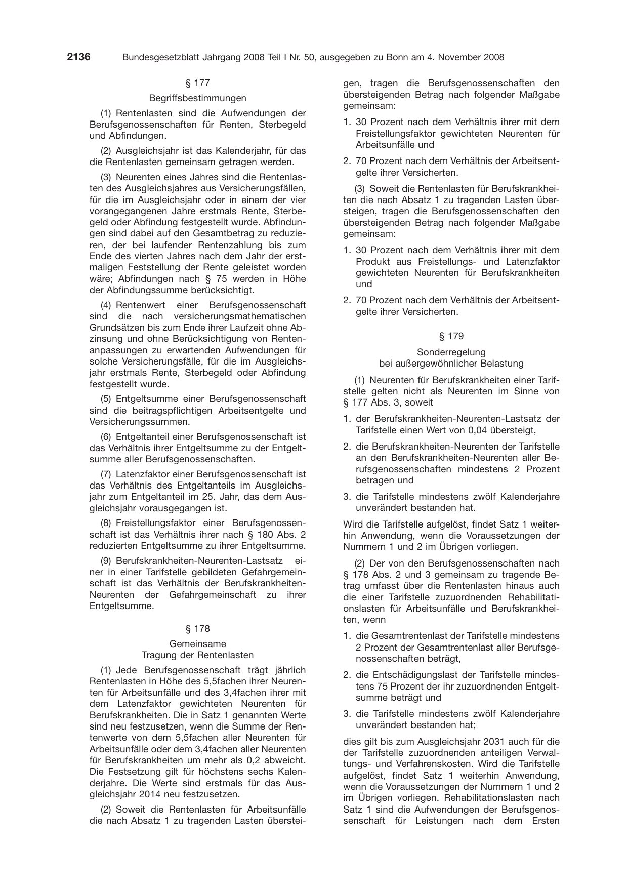 BGBl. 2008, Seite 2136 — Originalseite als Abbildung