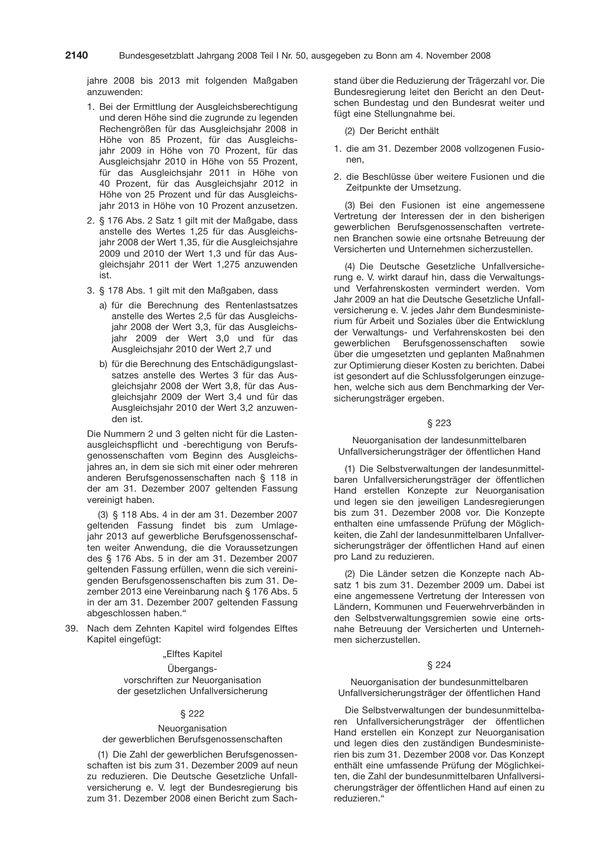 BGBl. 2008, Seite 2140 — Originalseite als Abbildung