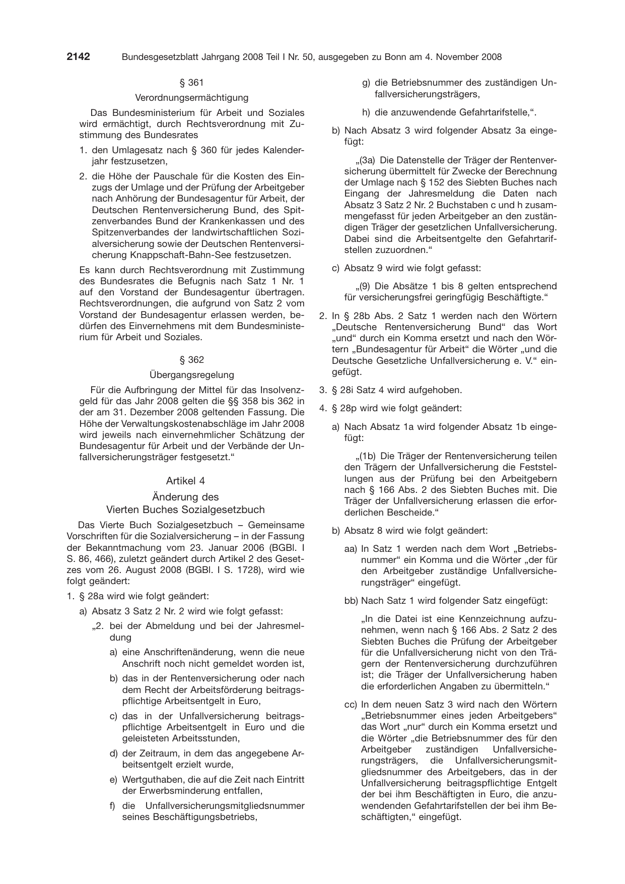 BGBl. 2008, Seite 2142 — Originalseite als Abbildung