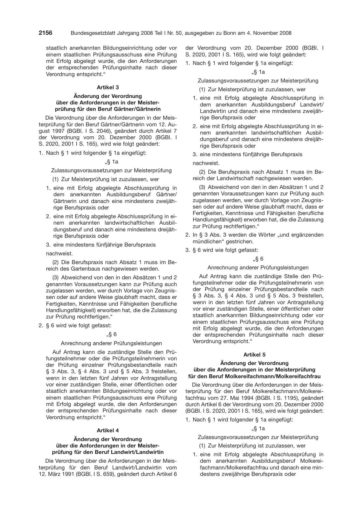 BGBl. 2008, Seite 2156 — Originalseite als Abbildung