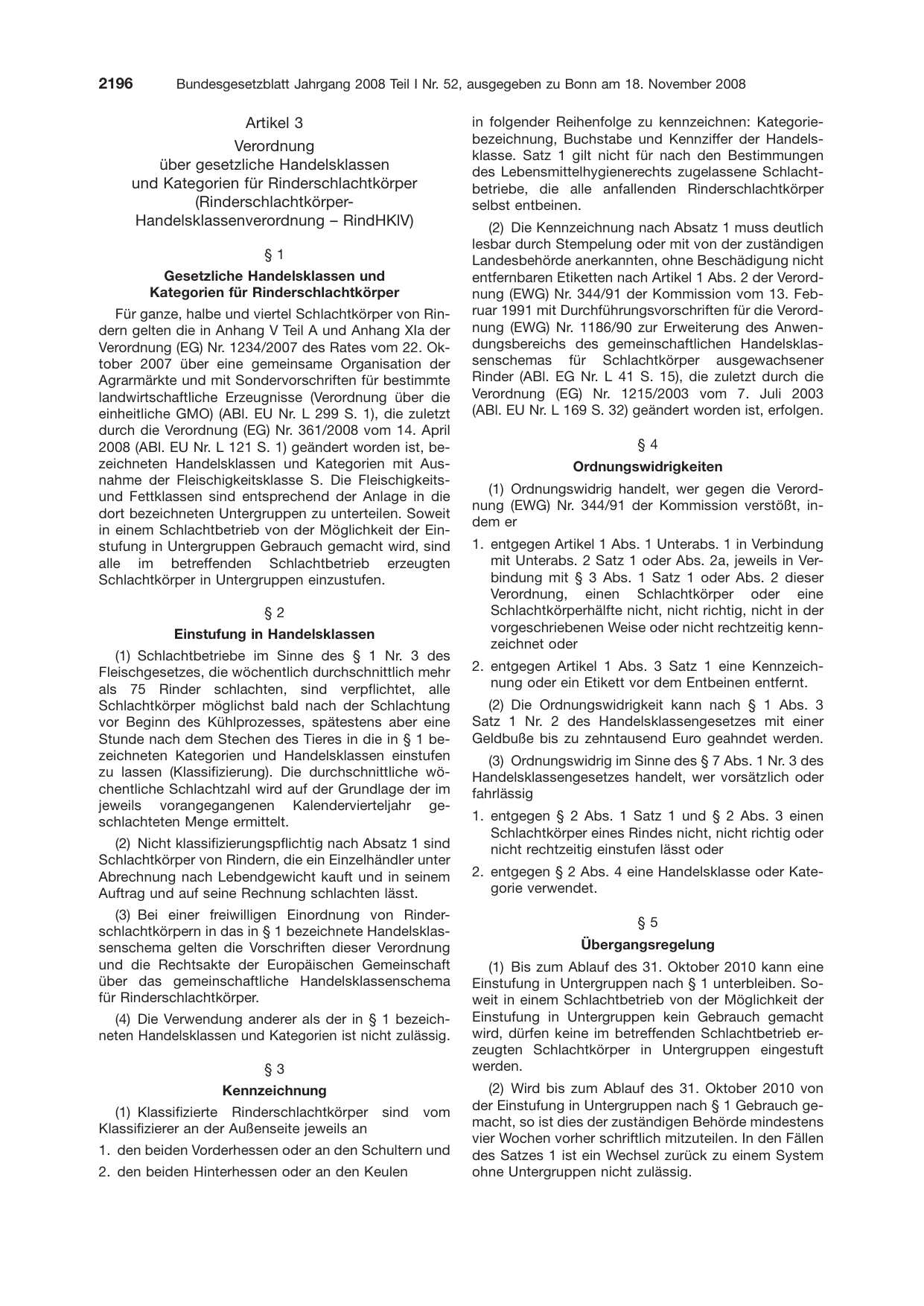 BGBl. 2008, Seite 2196 — Originalseite als Abbildung