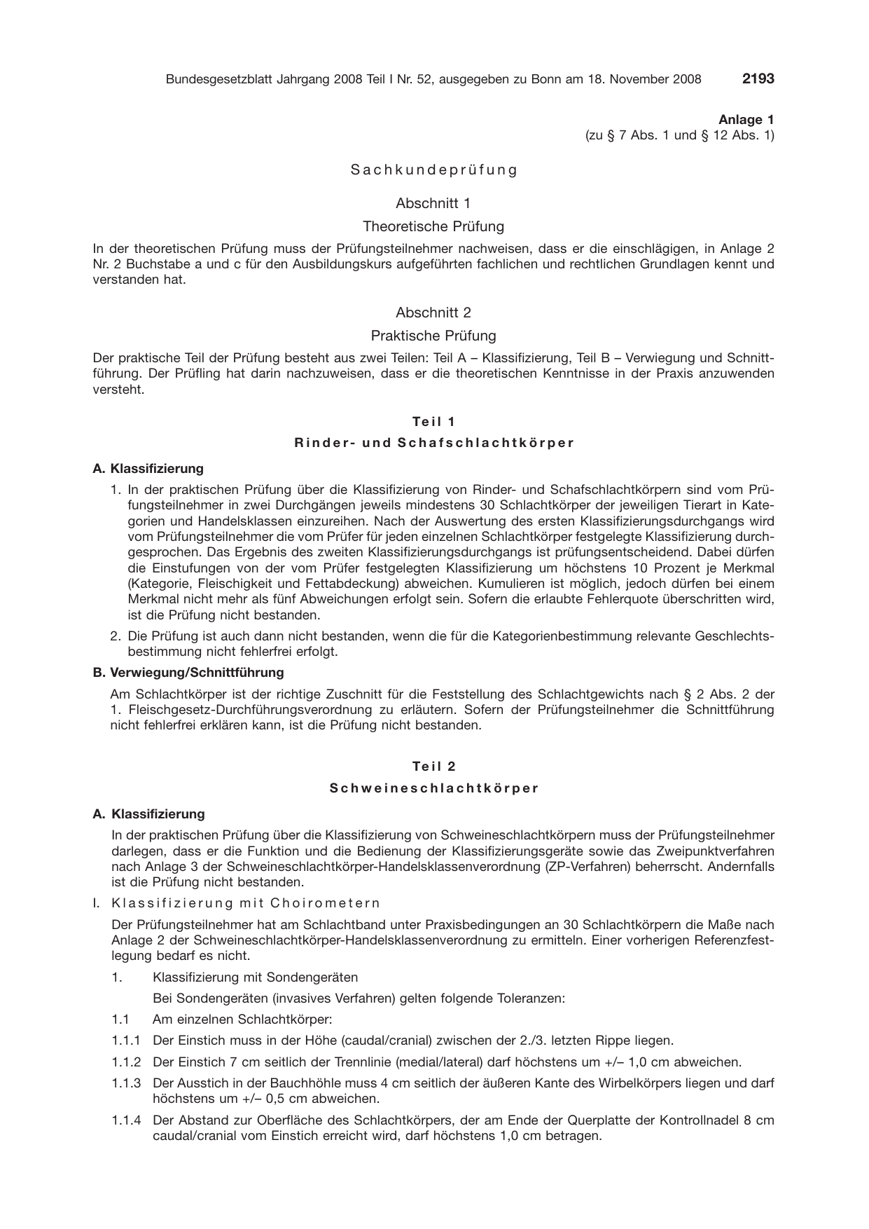 BGBl. 2008, Seite 2193 — Originalseite als Abbildung
