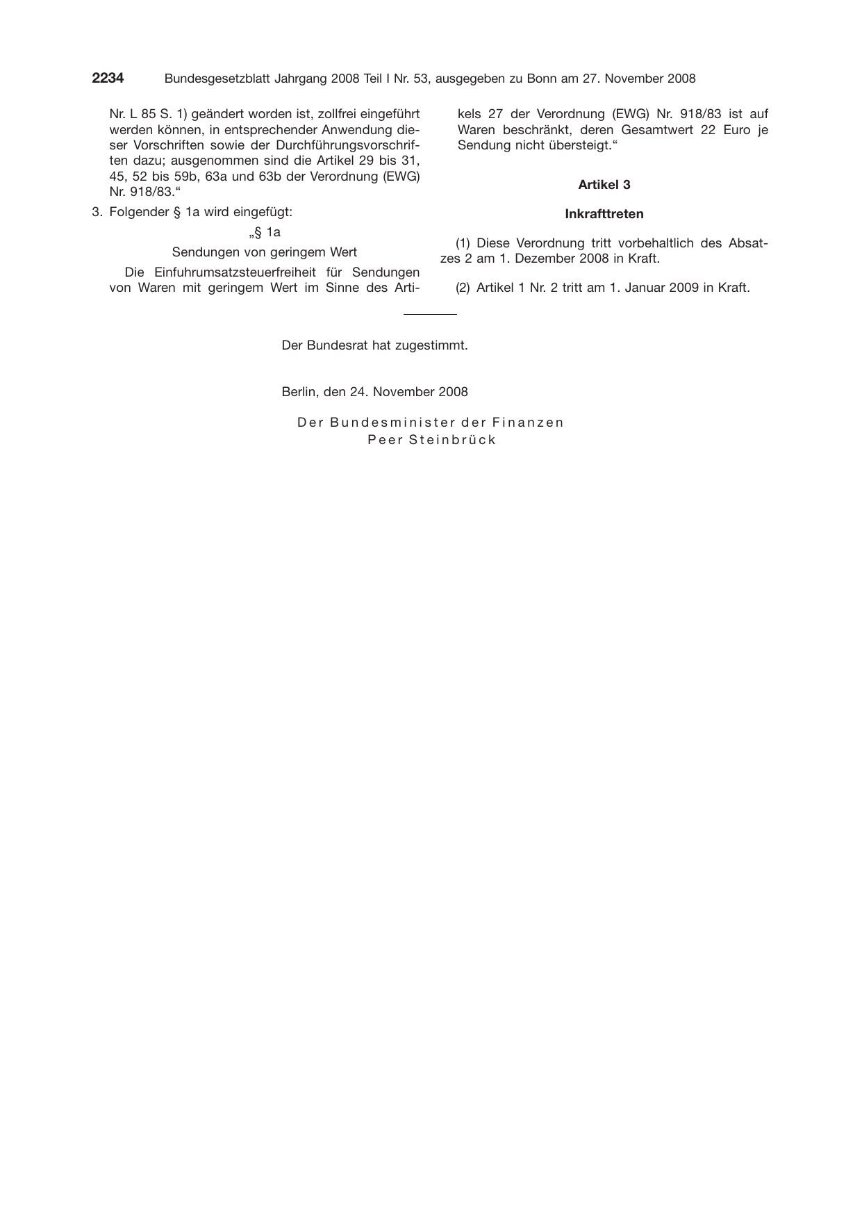 BGBl. 2008, Seite 2234 — Originalseite als Abbildung