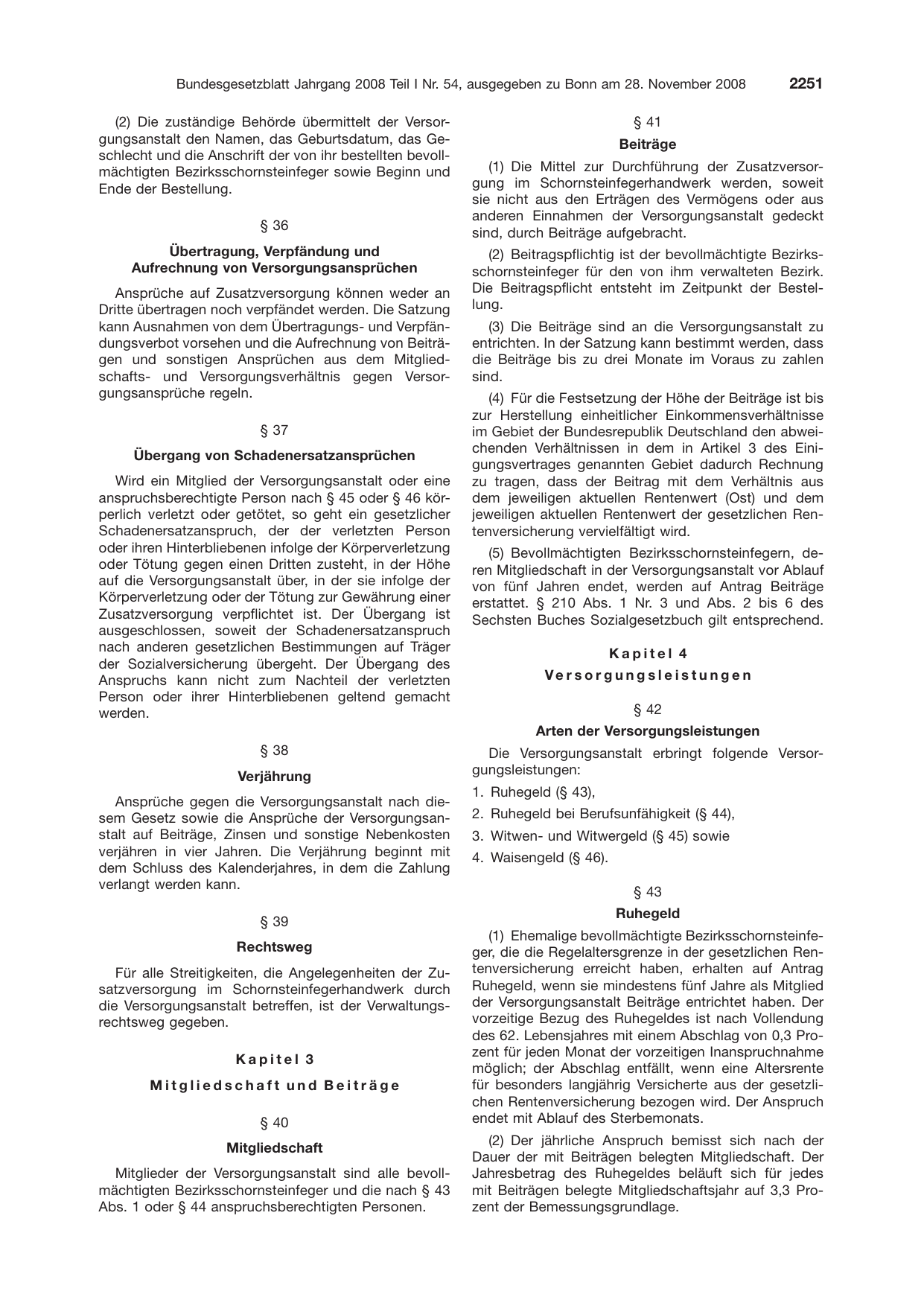 BGBl. 2008, Seite 2251 — Originalseite als Abbildung