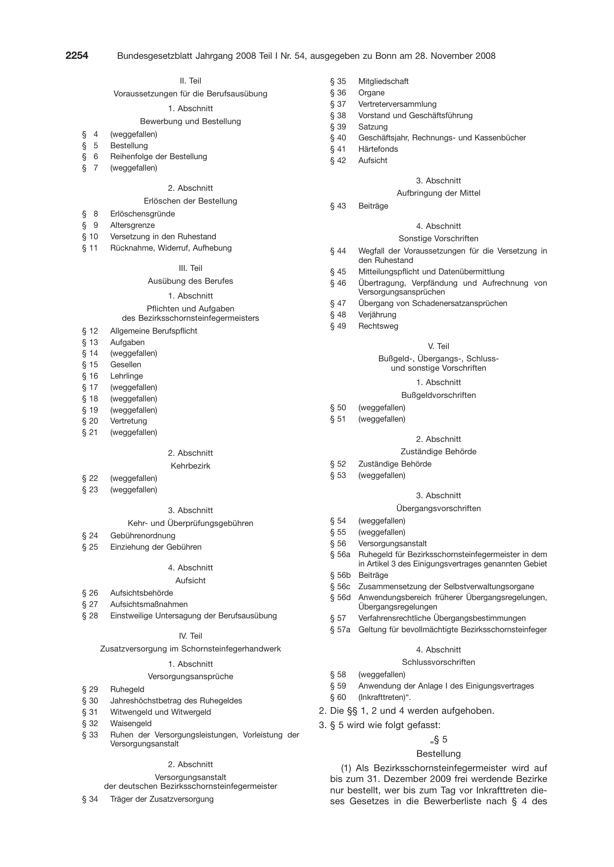 BGBl. 2008, Seite 2254 — Originalseite als Abbildung