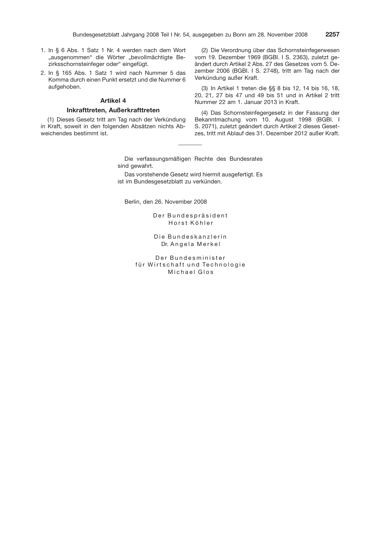 BGBl. 2008, Seite 2257 — Originalseite als Abbildung