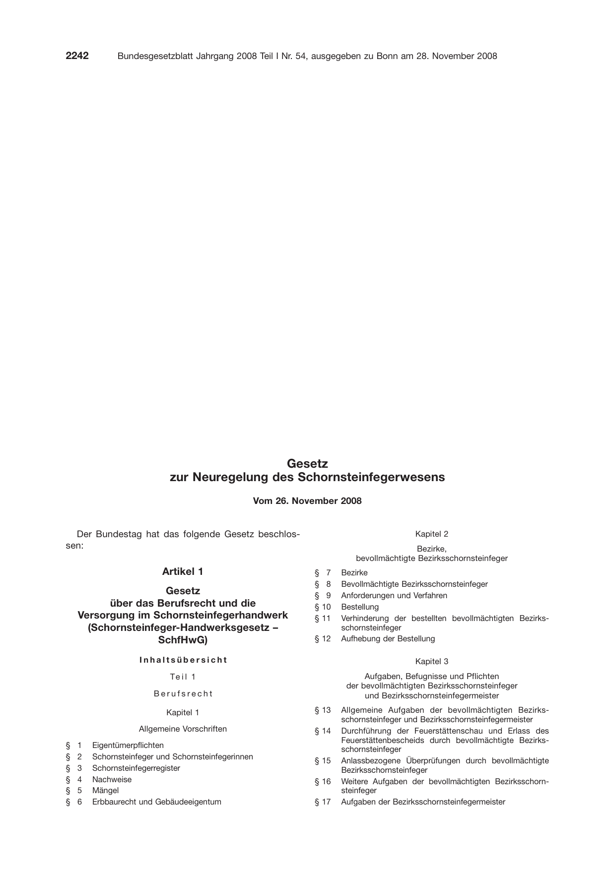 BGBl. 2008, Seite 2242 — Originalseite als Abbildung