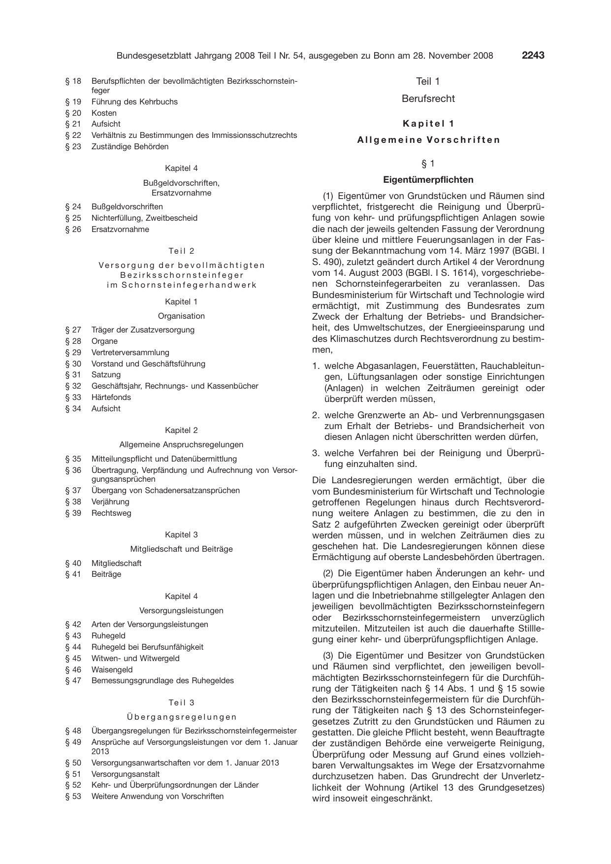 BGBl. 2008, Seite 2243 — Originalseite als Abbildung