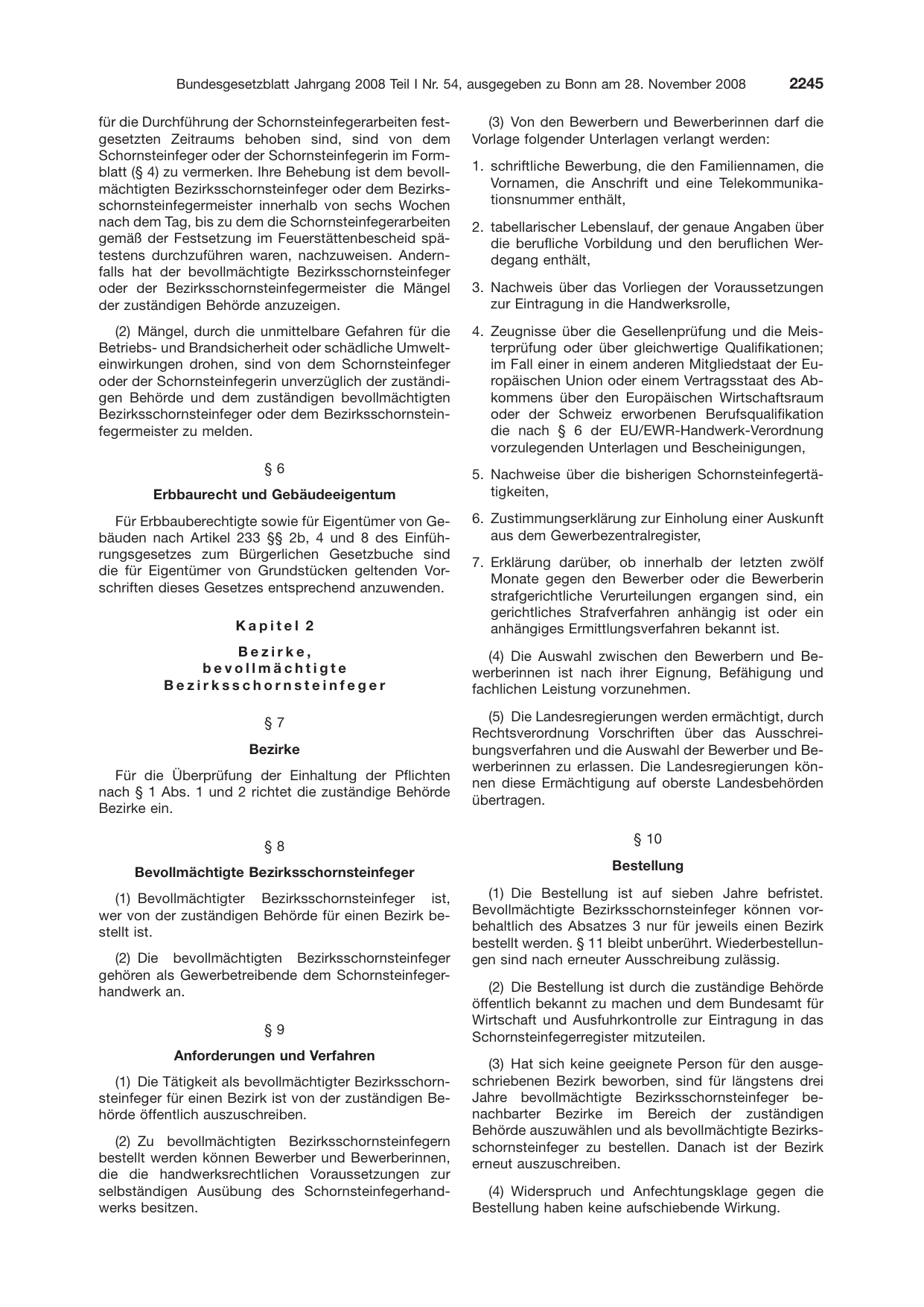 BGBl. 2008, Seite 2245 — Originalseite als Abbildung