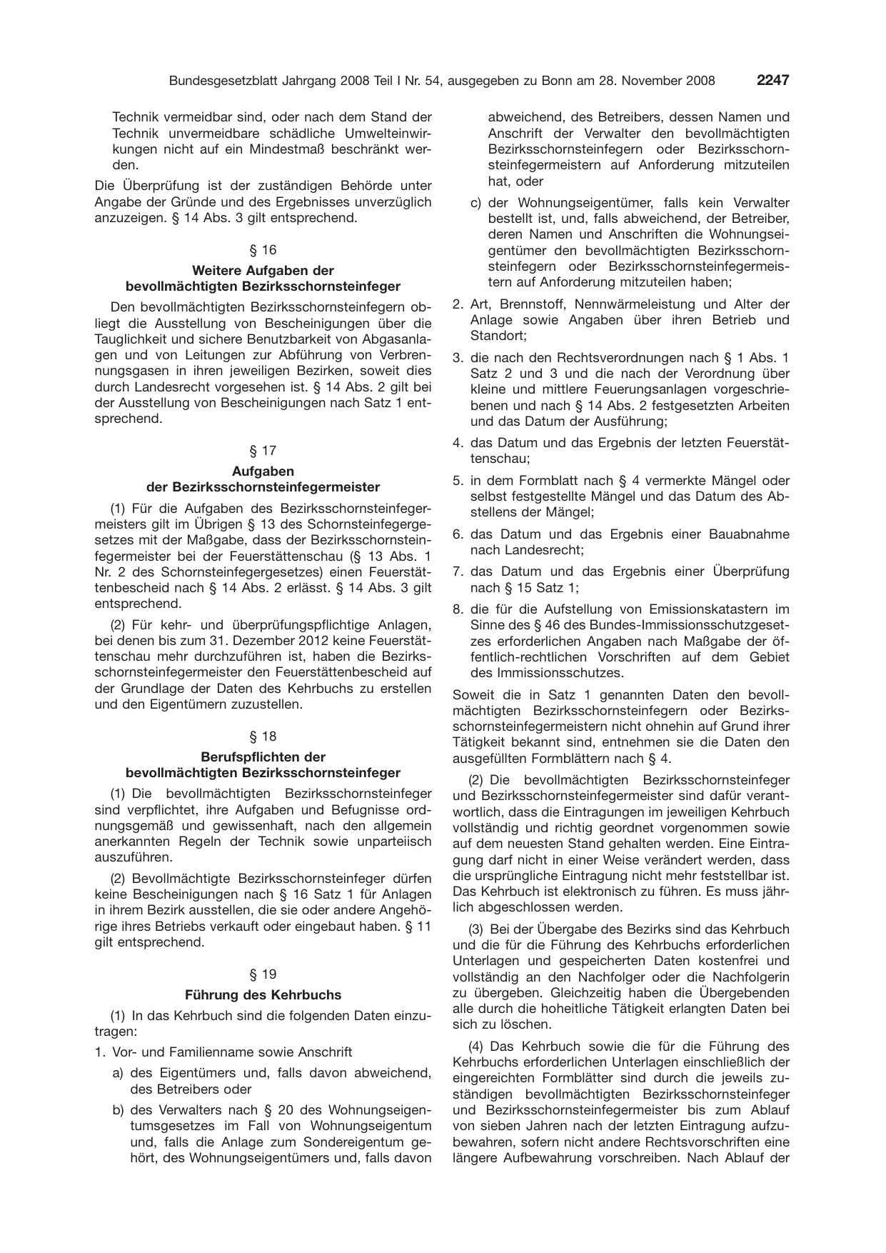 BGBl. 2008, Seite 2247 — Originalseite als Abbildung