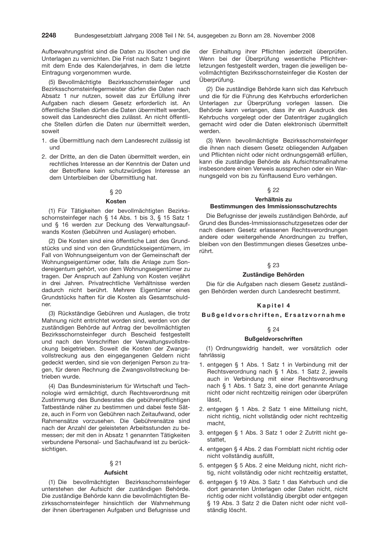 BGBl. 2008, Seite 2248 — Originalseite als Abbildung