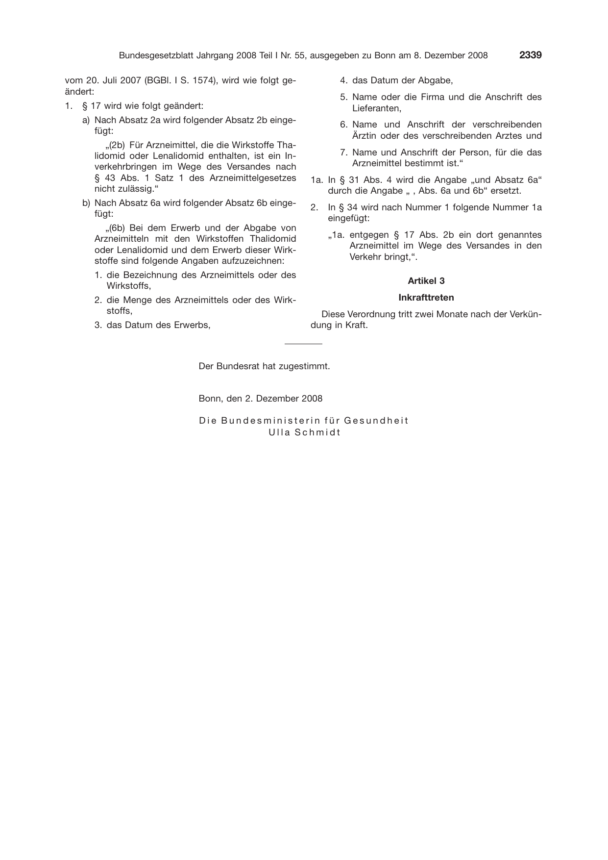 BGBl. 2008, Seite 2339 — Originalseite als Abbildung