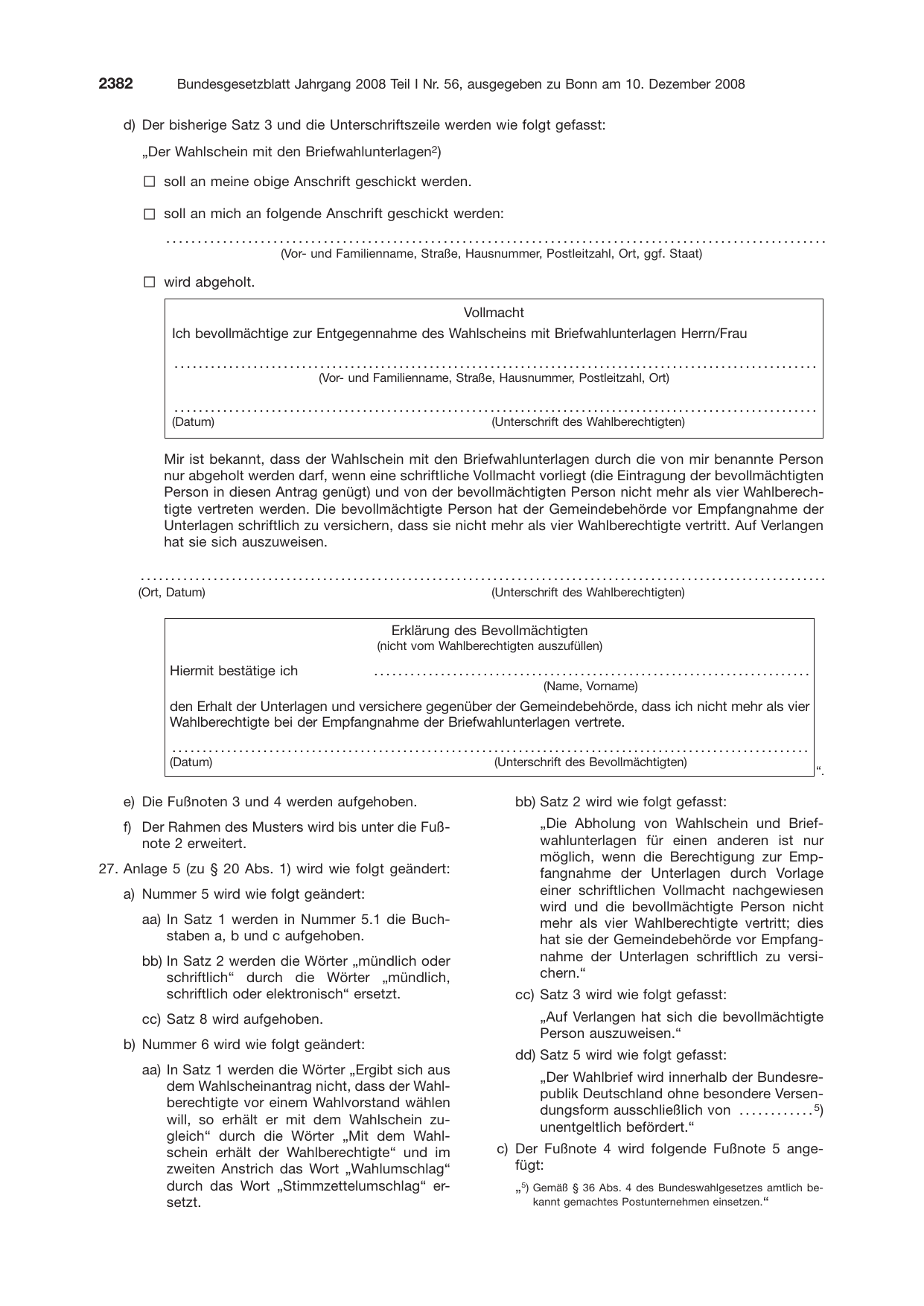 BGBl. 2008, Seite 2382 — Originalseite als Abbildung