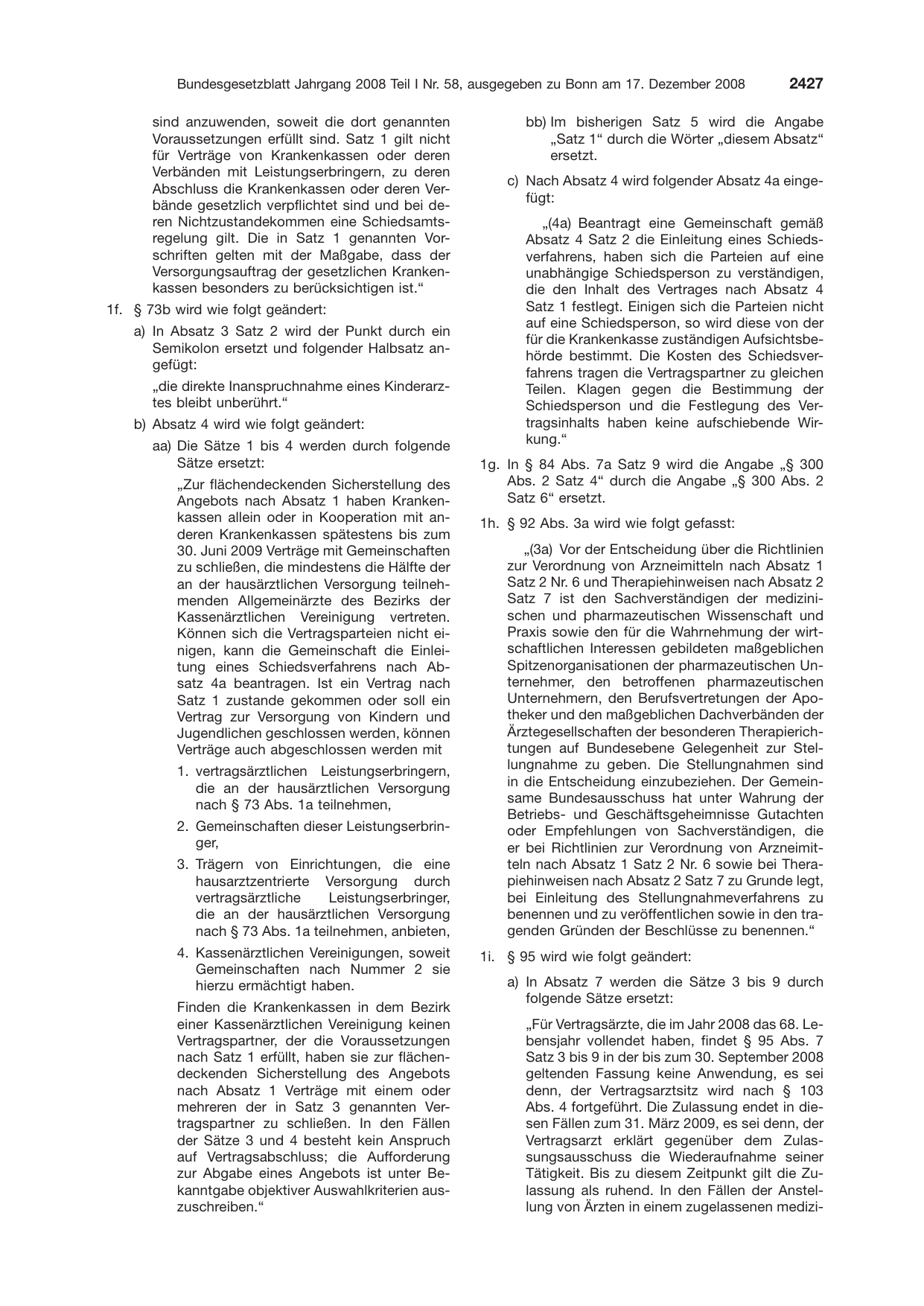 BGBl. 2008, Seite 2427 — Originalseite als Abbildung