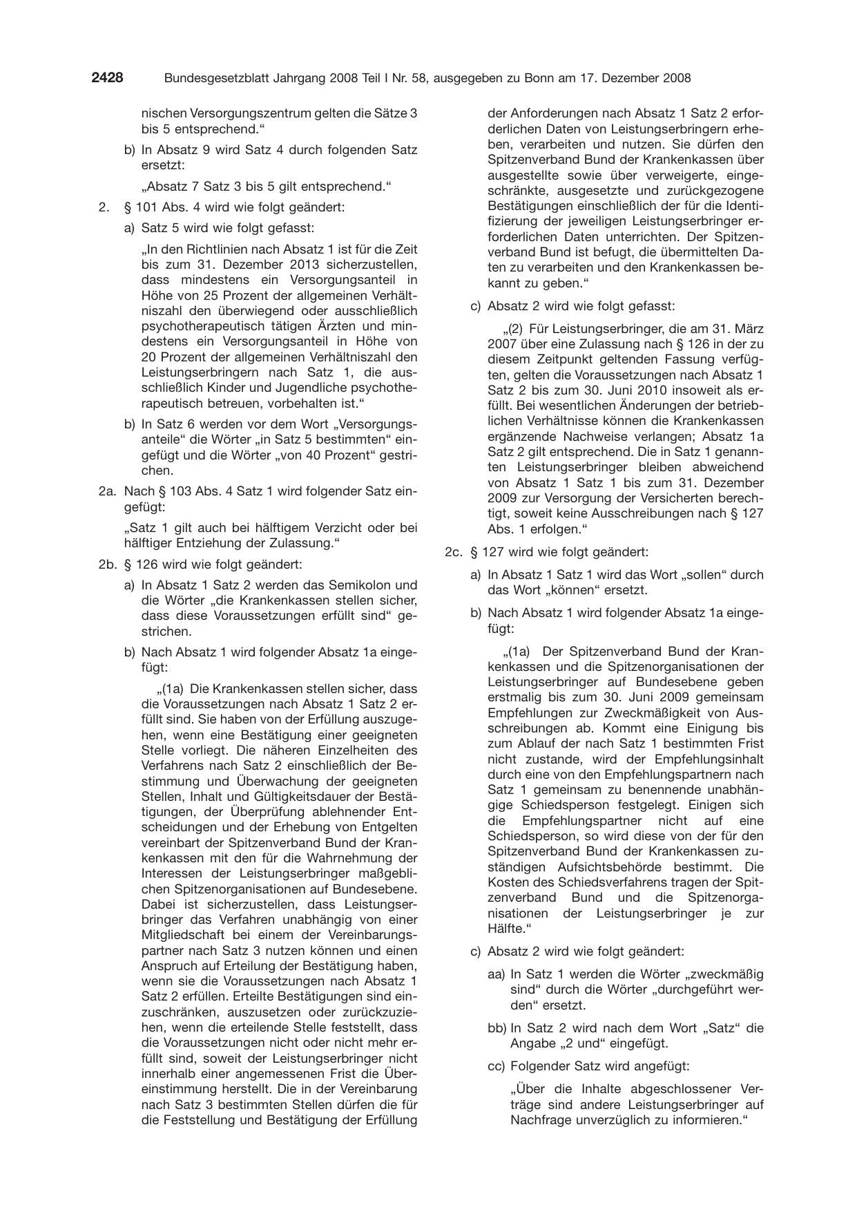 BGBl. 2008, Seite 2428 — Originalseite als Abbildung