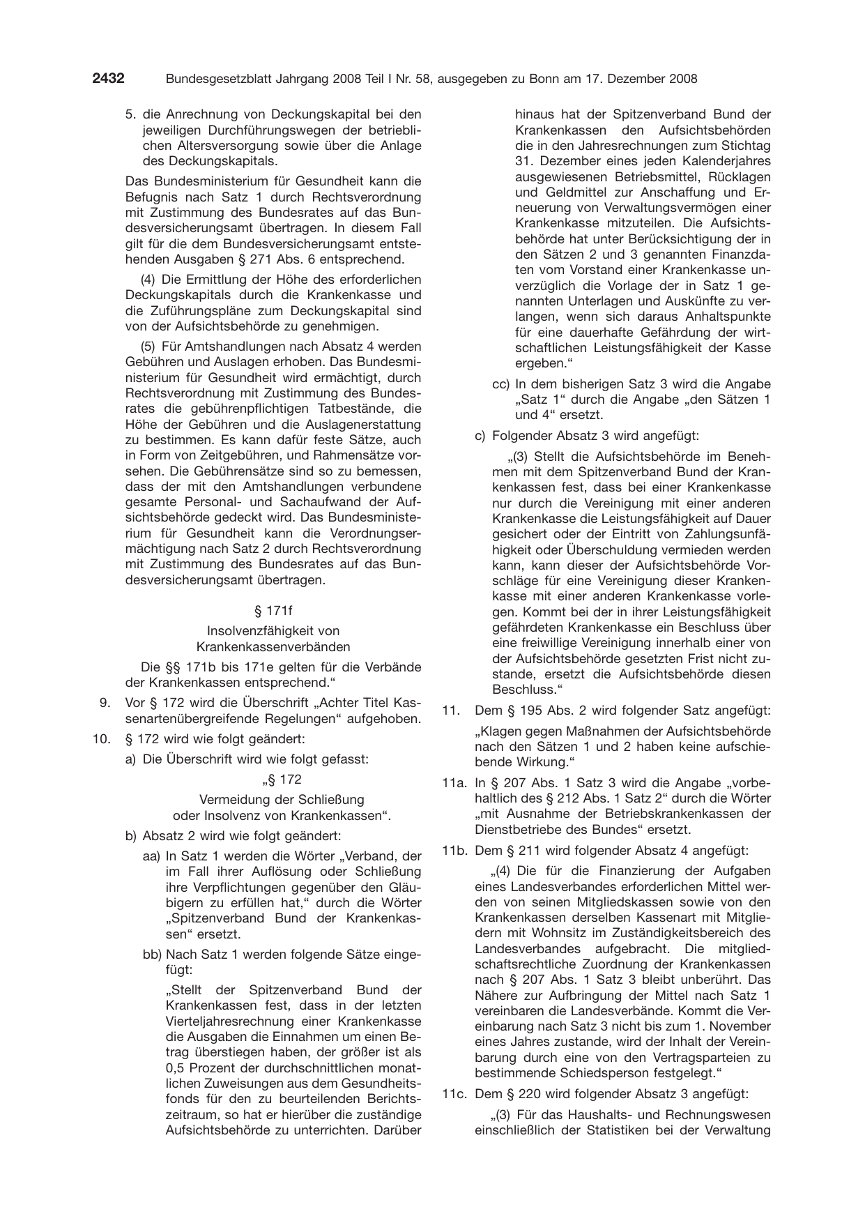BGBl. 2008, Seite 2432 — Originalseite als Abbildung