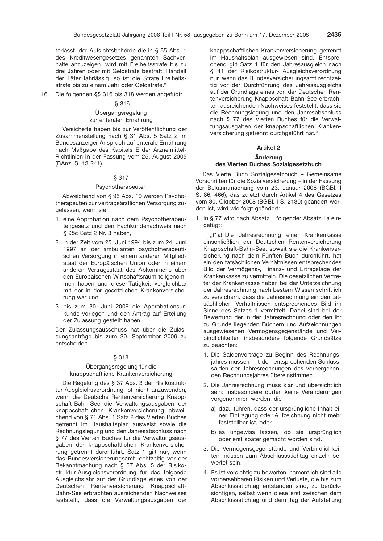 BGBl. 2008, Seite 2435 — Originalseite als Abbildung