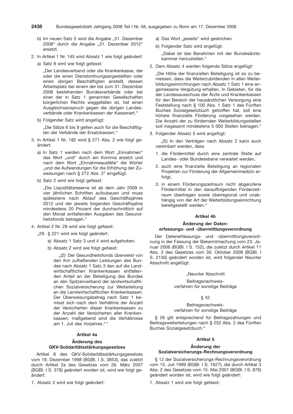 BGBl. 2008, Seite 2438 — Originalseite als Abbildung