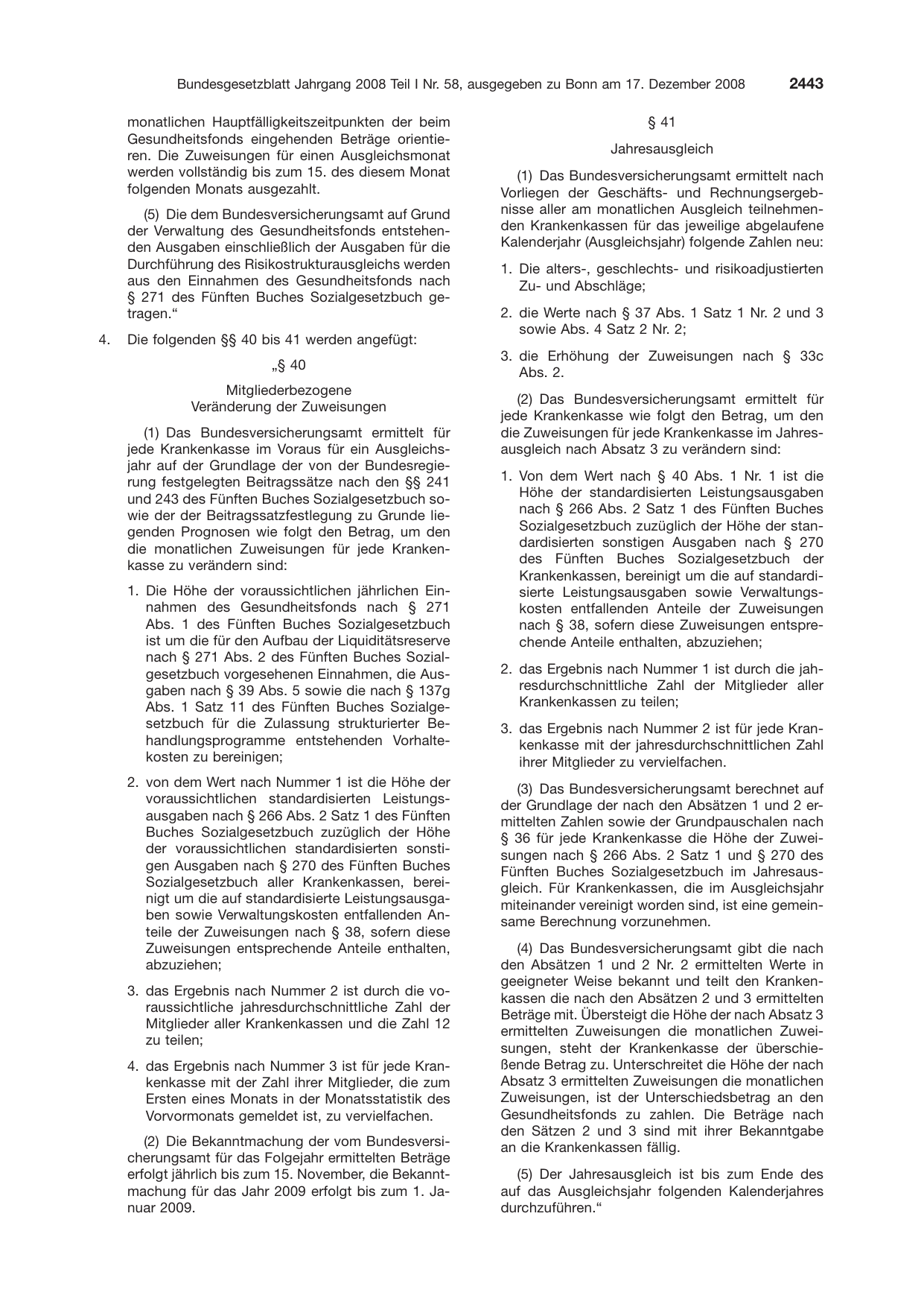 BGBl. 2008, Seite 2443 — Originalseite als Abbildung