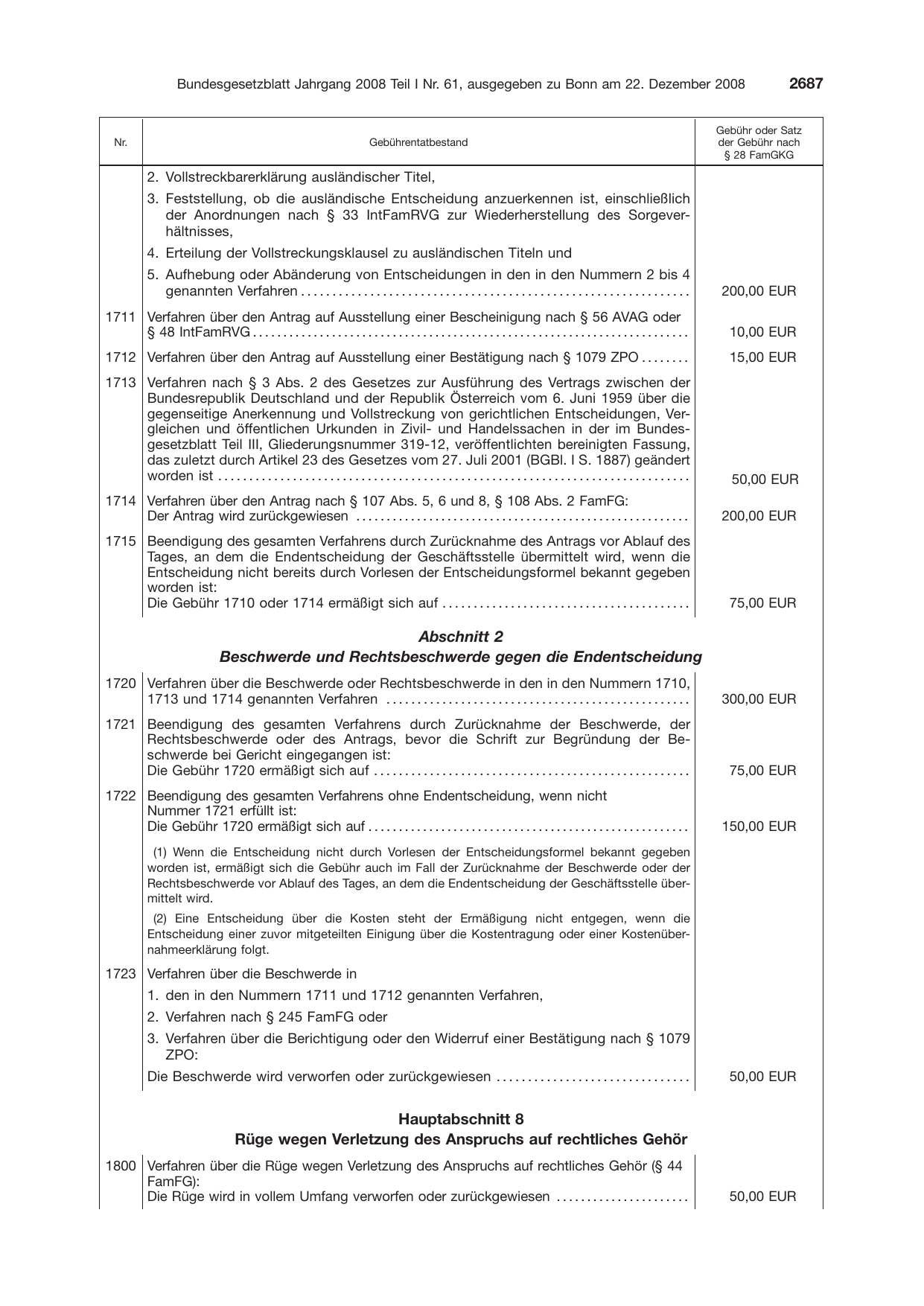 BGBl. 2008, Seite 2687 — Originalseite als Abbildung