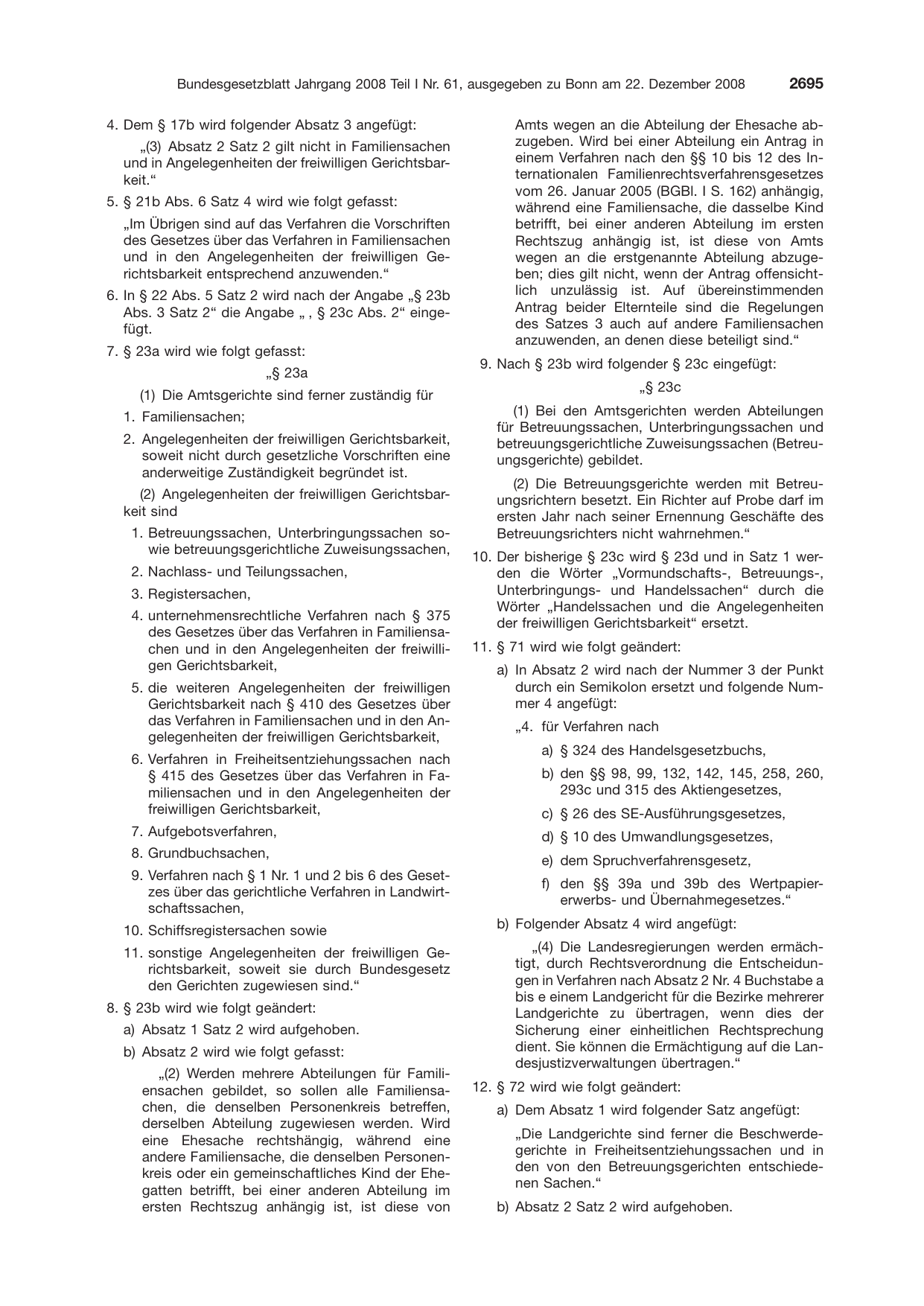 BGBl. 2008, Seite 2695 — Originalseite als Abbildung