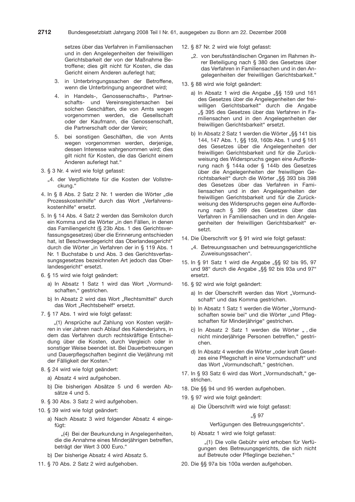 BGBl. 2008, Seite 2712 — Originalseite als Abbildung