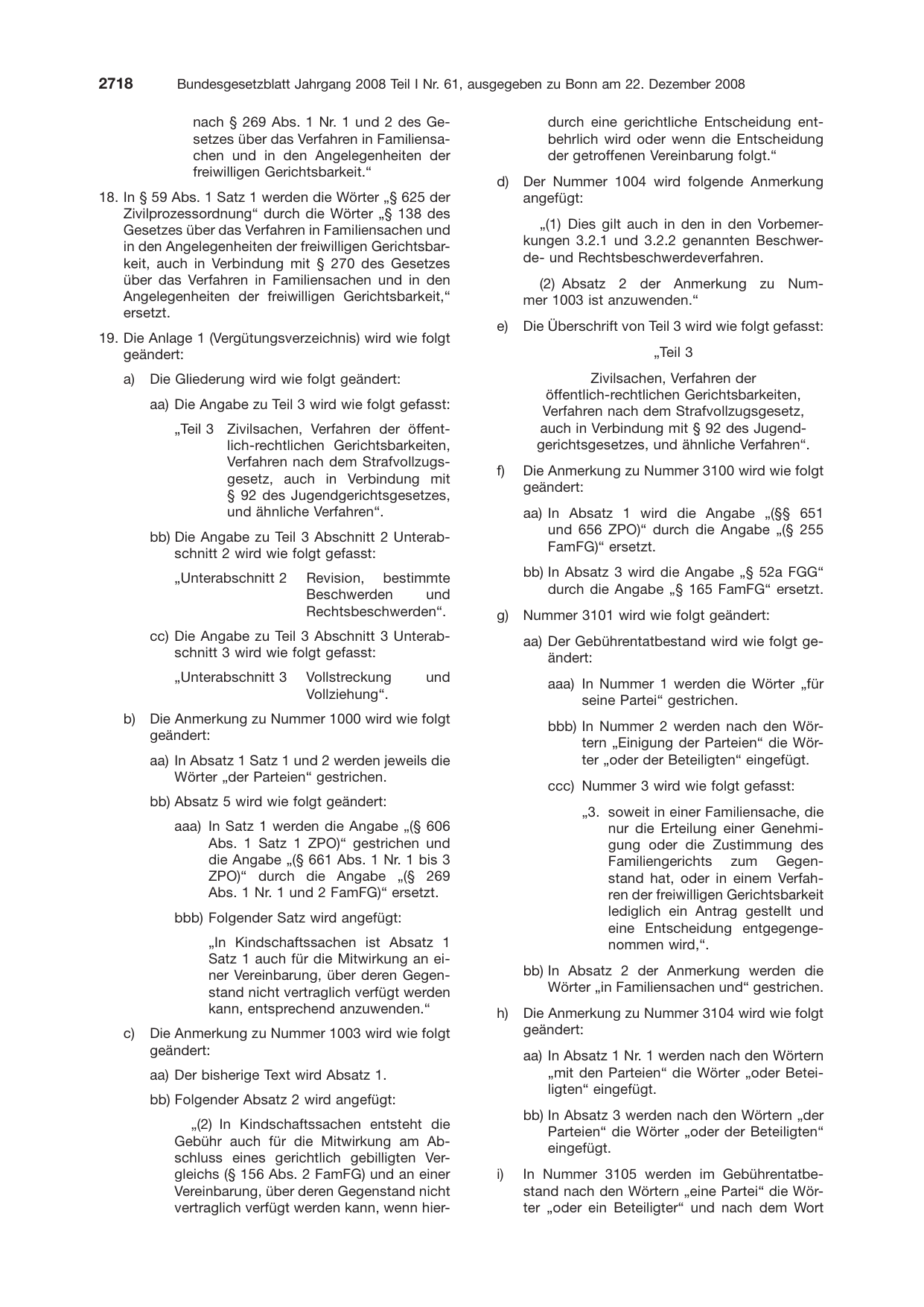 BGBl. 2008, Seite 2718 — Originalseite als Abbildung