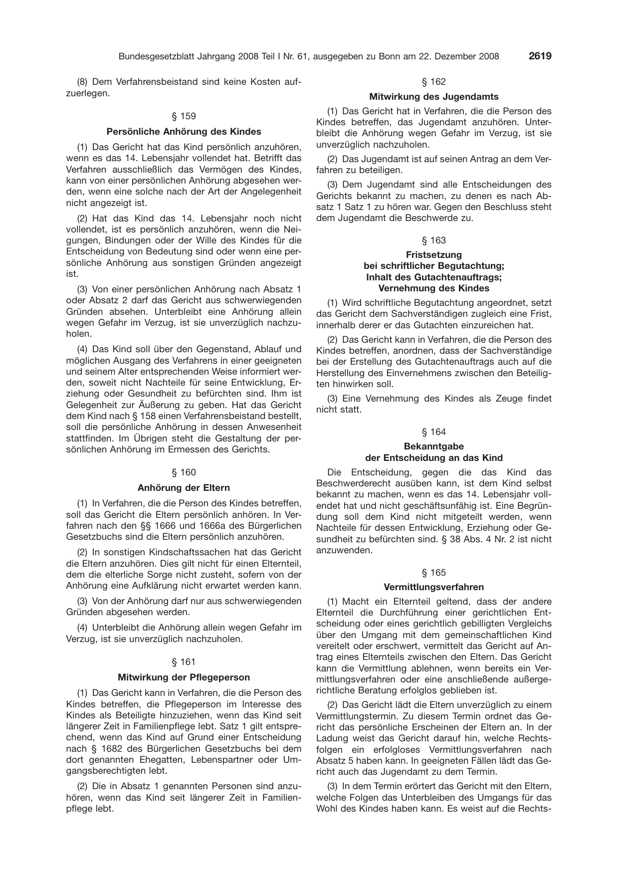 BGBl. 2008, Seite 2619 — Originalseite als Abbildung