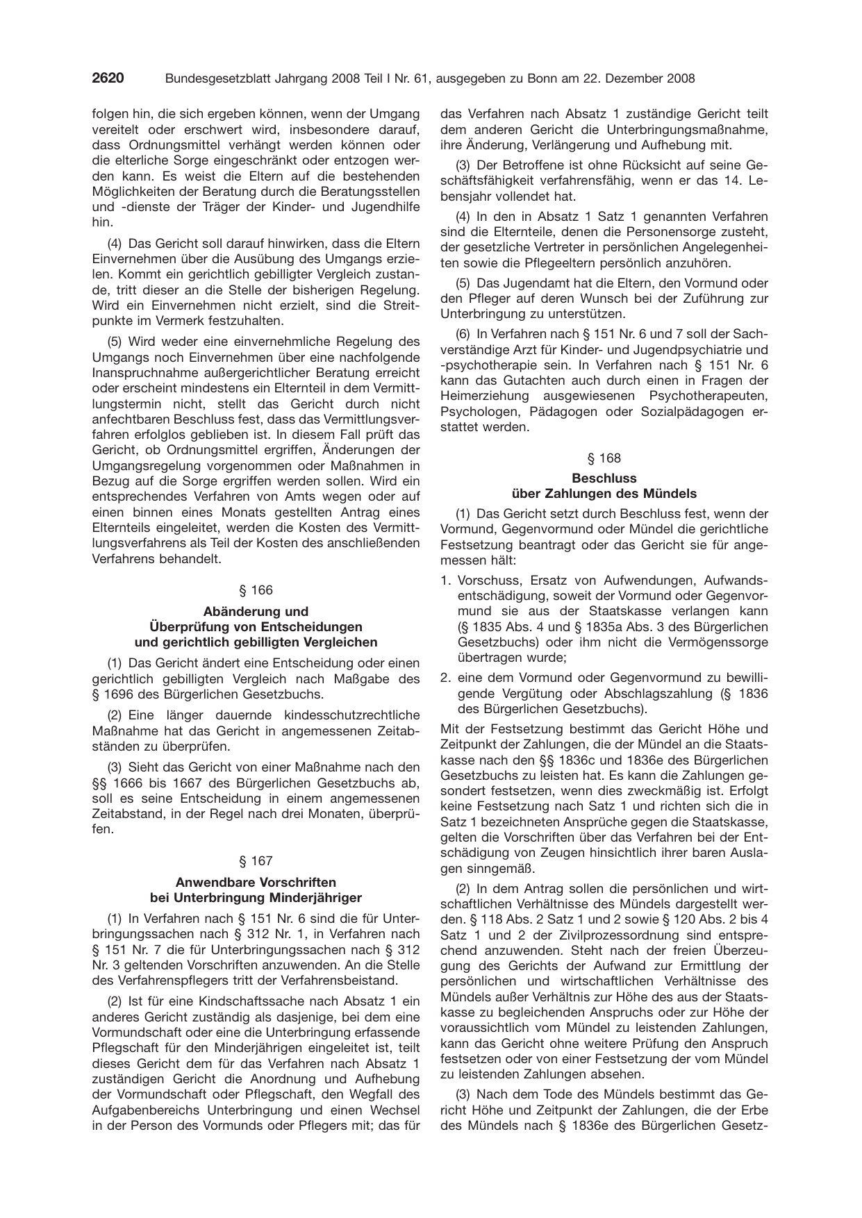 BGBl. 2008, Seite 2620 — Originalseite als Abbildung